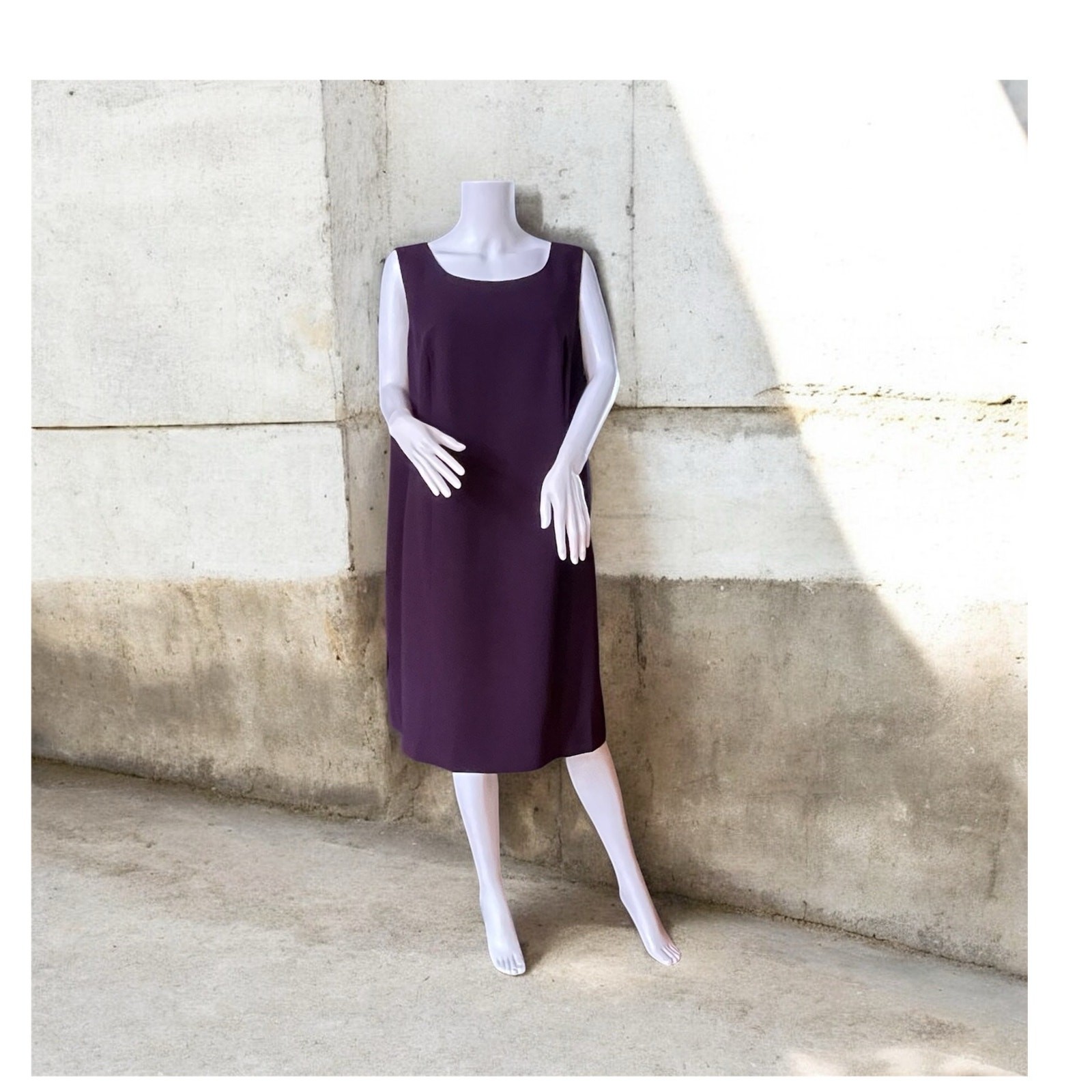 Purple Eggplant Color Sleeveless Cocktail Dress L / Xl