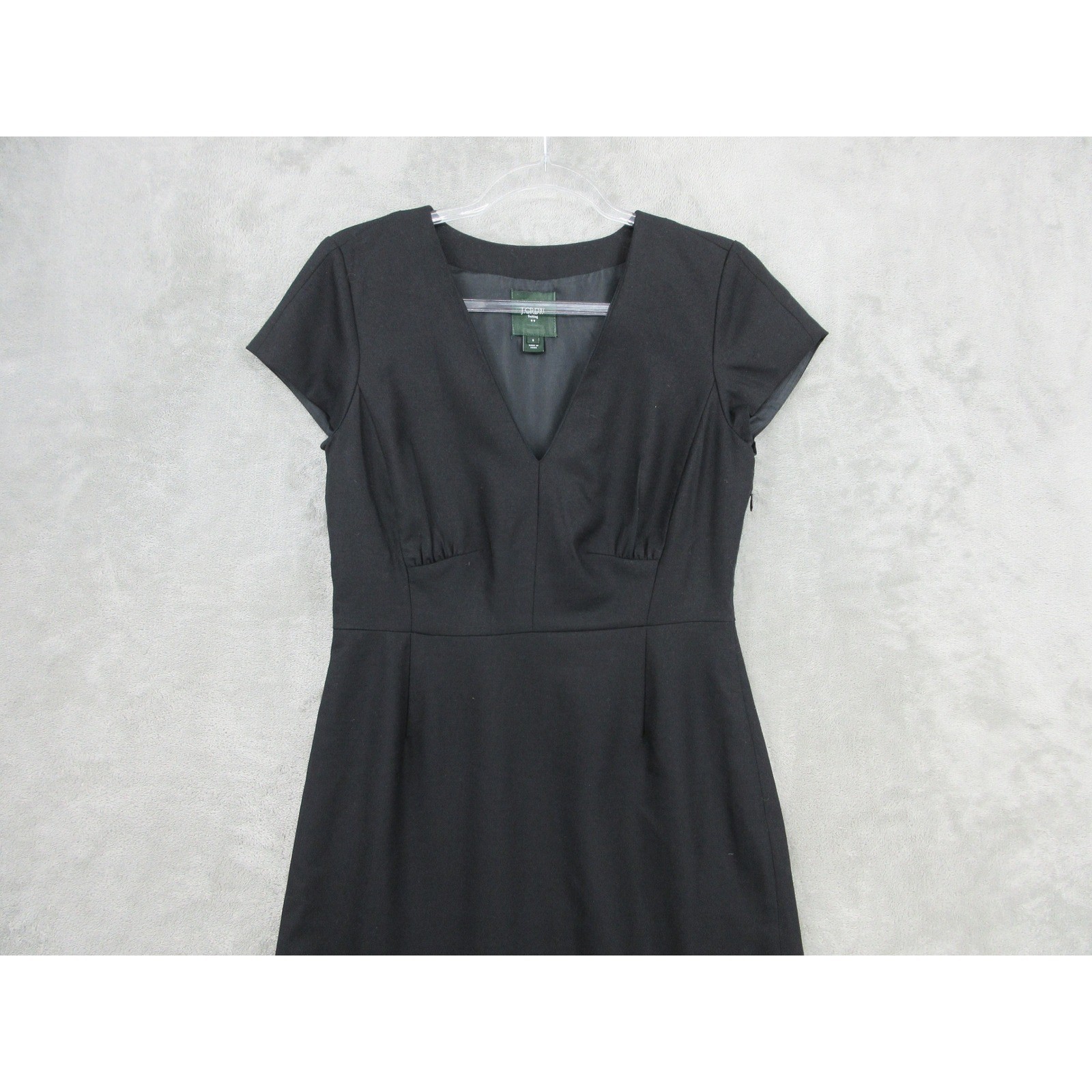 J Crew Dress Womens 6 Suiting Wool Sheath Classic Career Office City Zip Black