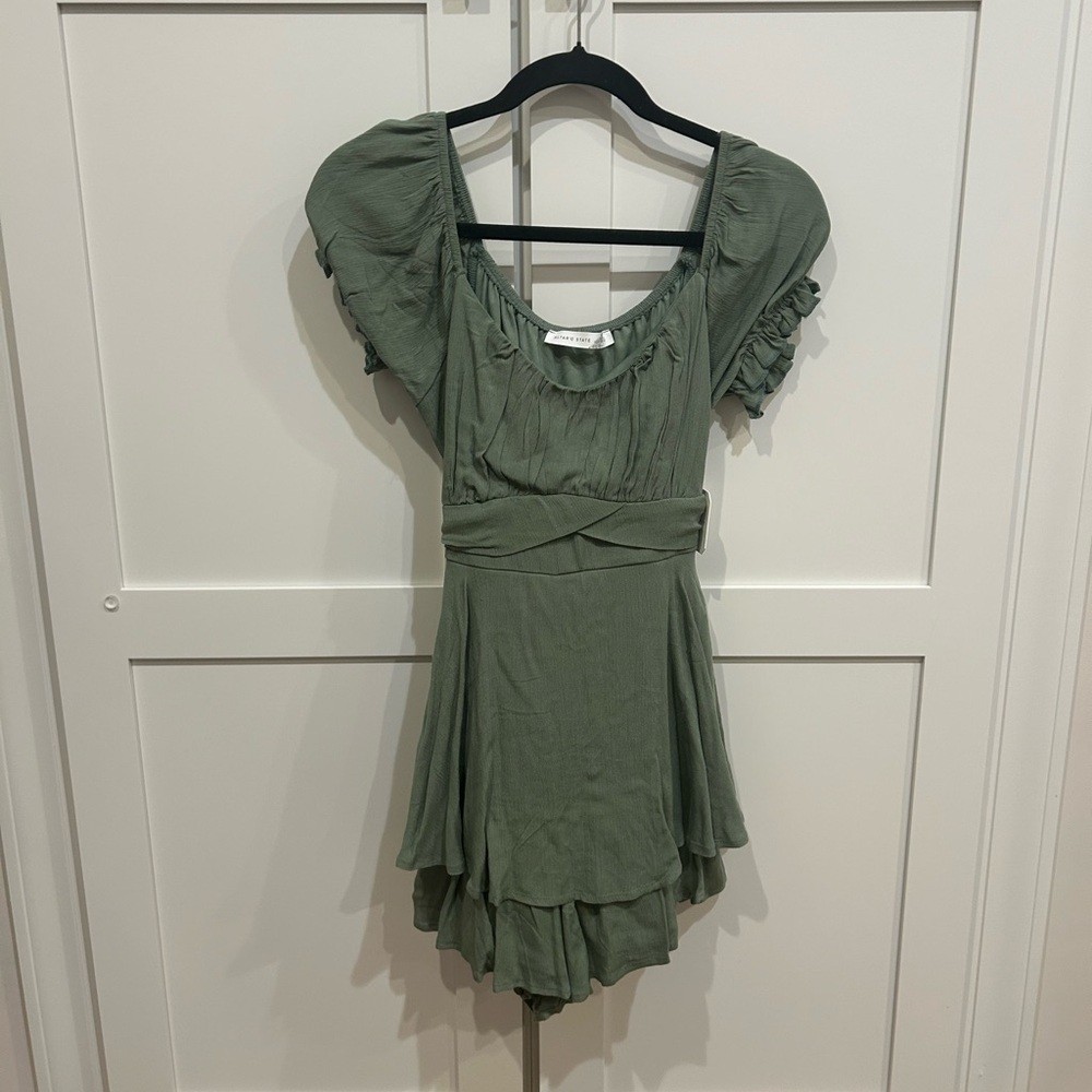 Altar’d State Green Midi Dress