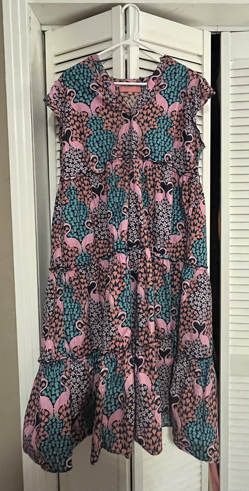 Simply Southern Maxi Flamingo Dress Size Medium