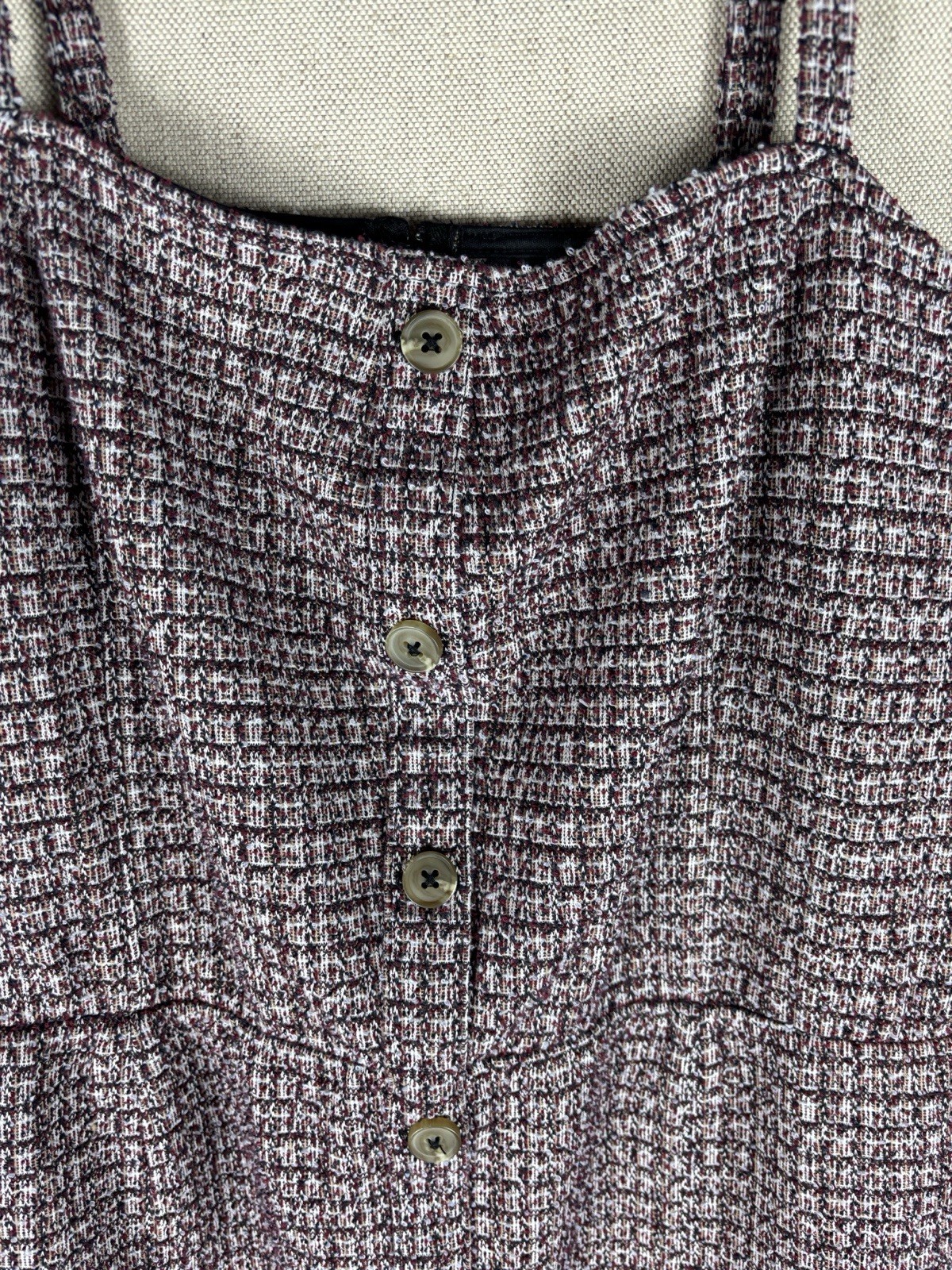 Lane Bryant Purple Tweed Button-Front Dress 18/20