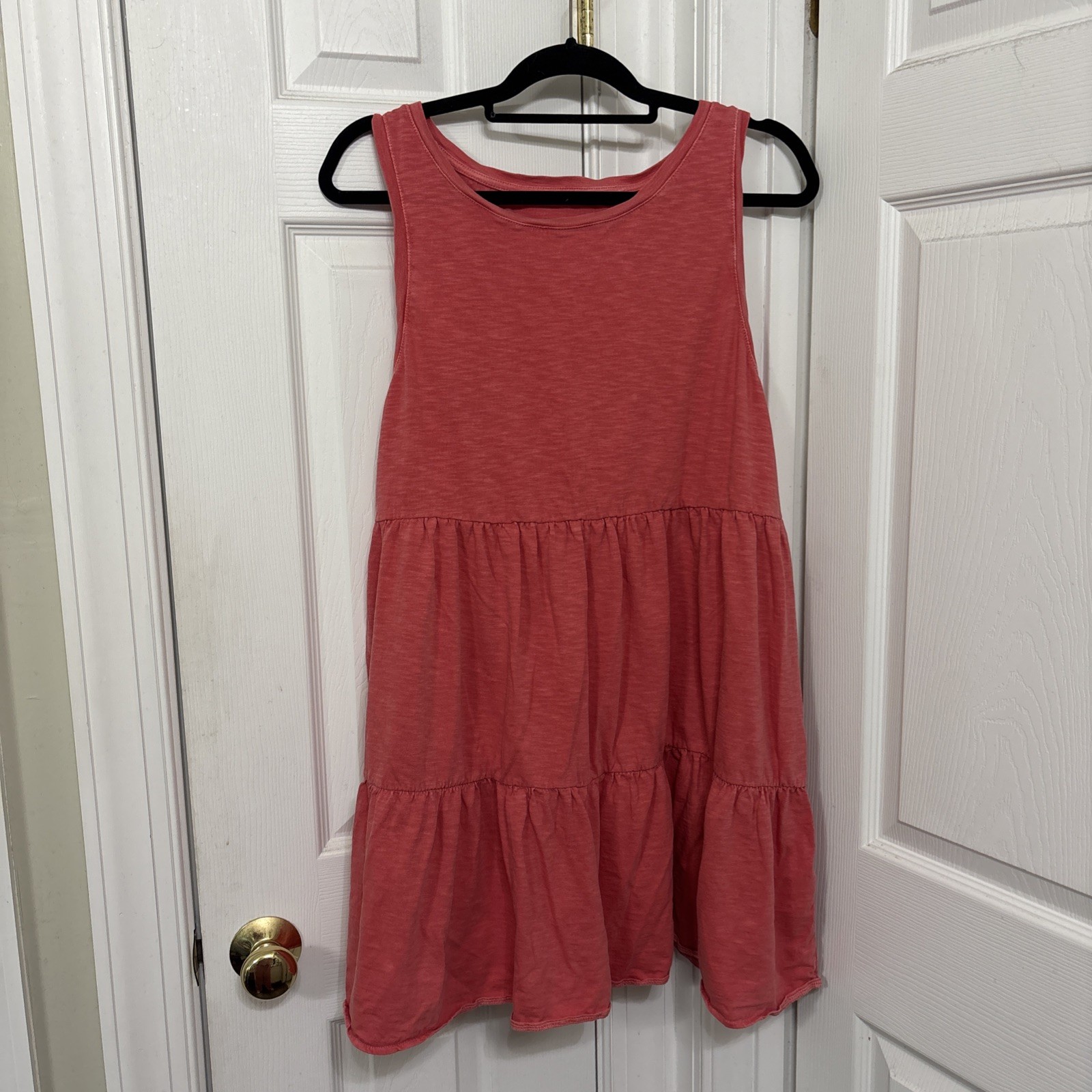 Southern Tide Natalia Sun Farer Tiered Tank Dress Women’s Sz L Rouge Red Beachy