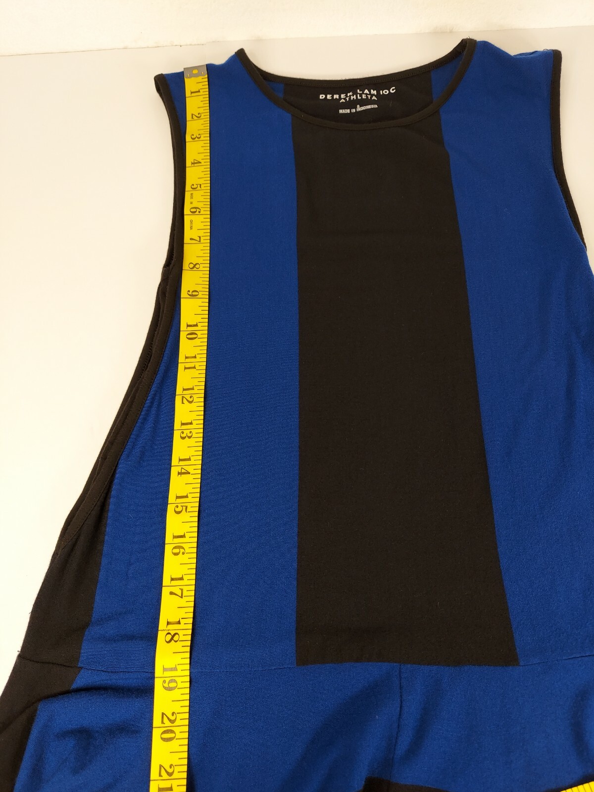 $148 DEREK LAM 10 C CROSBY ATHLETA WOMEN’S SIZE SMALL BLACK BLUE FLUID DRESS VGC