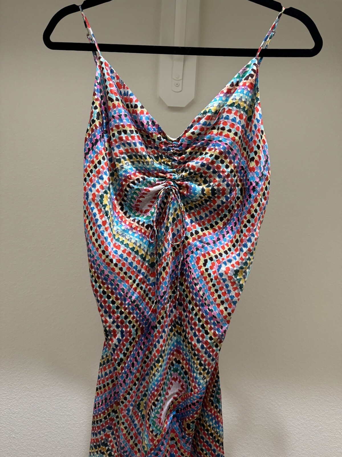 Allsaints Alexia Luisa Midi Slip Dress Multicolor Size 10 Silk Blend