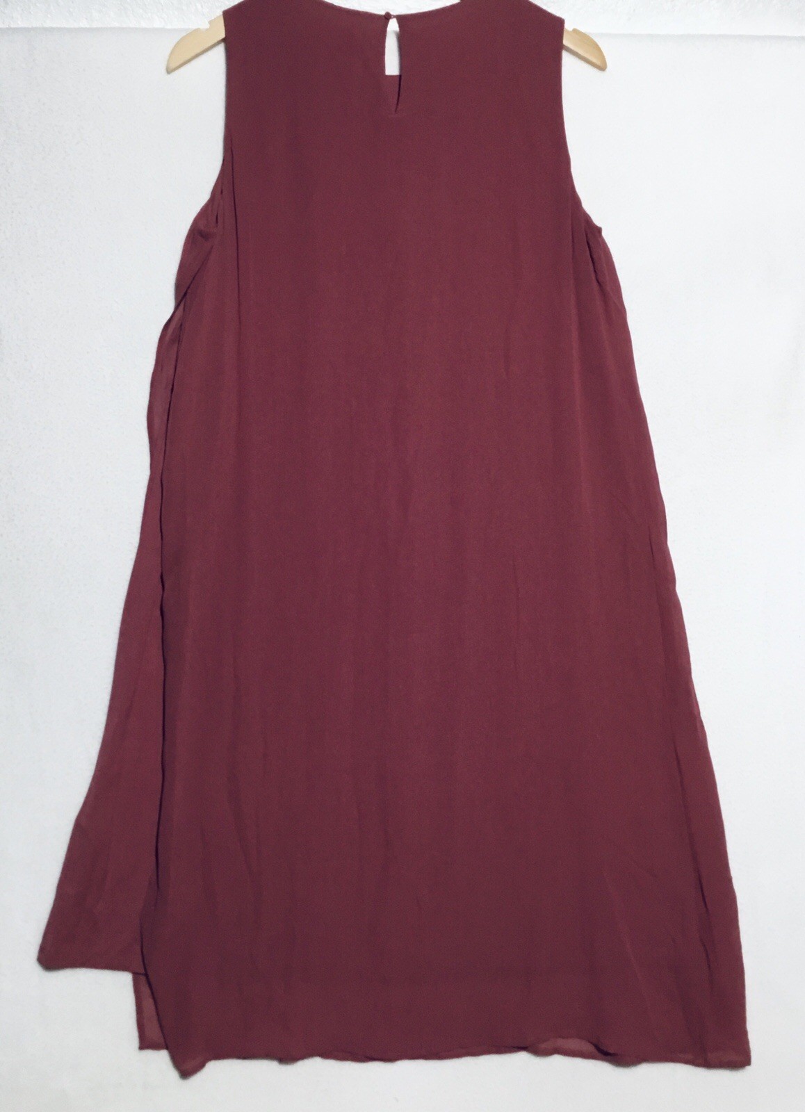 NEW Eileen Fisher Stretch 100% Silk Jersey Shift Tank Dress S Dusty Rose Berry