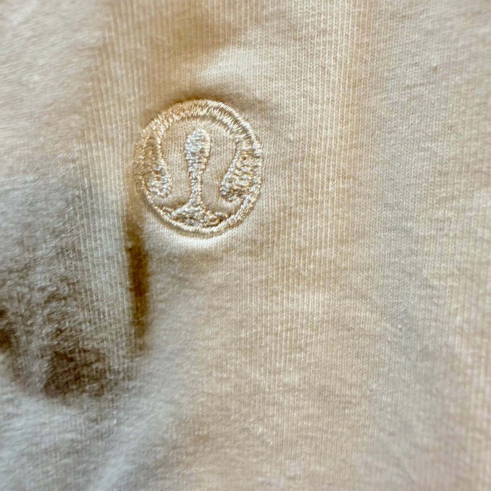 Lululemon Organic Cotton Cinched Waist Dress Womens Beige See Measurements