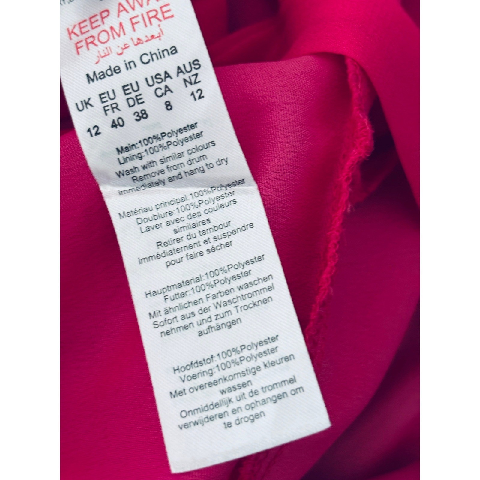 PrettyLittleThing Hot Pink Underwire Detail Draped Midi Dress Sz 8