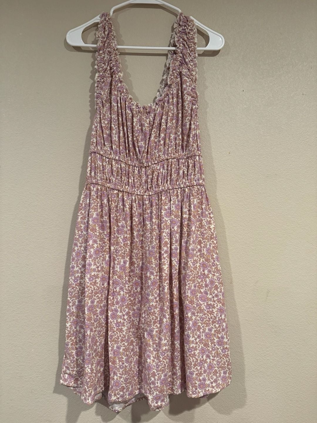 American Eagle Floral Print Ruffled Mini Dress Sz.L BNWT