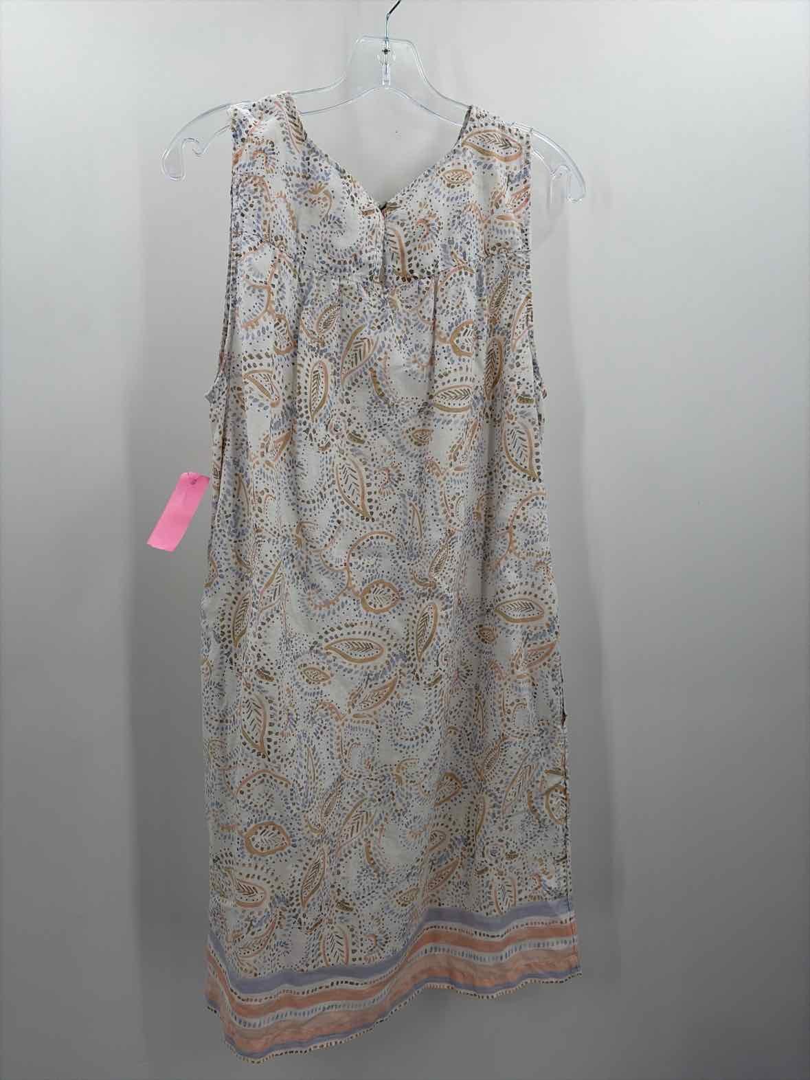 Pre-Owned Rachel Ashwell White Size XL Knee Length Sleeveless Dress