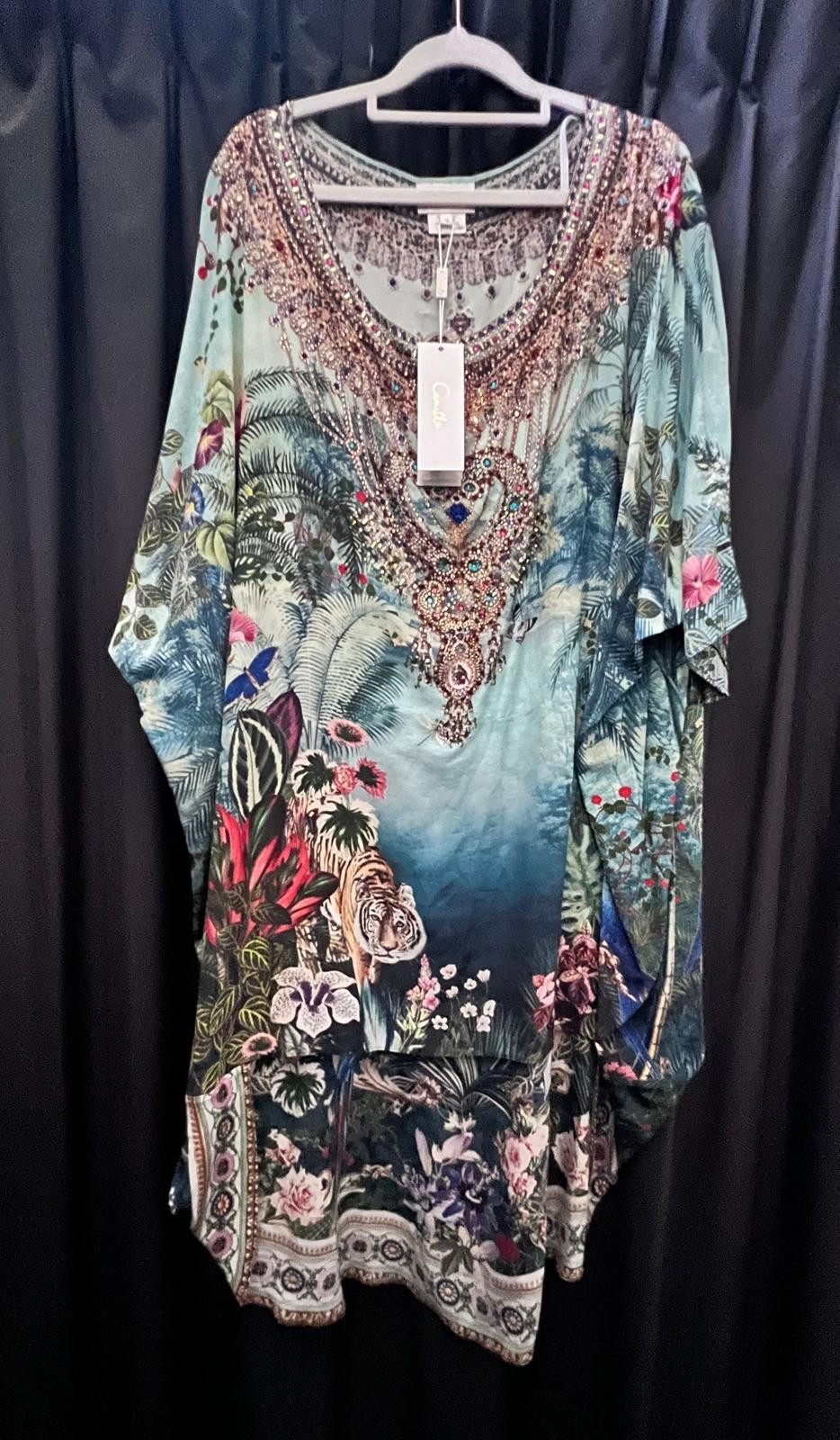 BNWT Camilla Scoop Dress ‘If These Walls Could Talk ‘ O/S, 100% SILK RRP$649