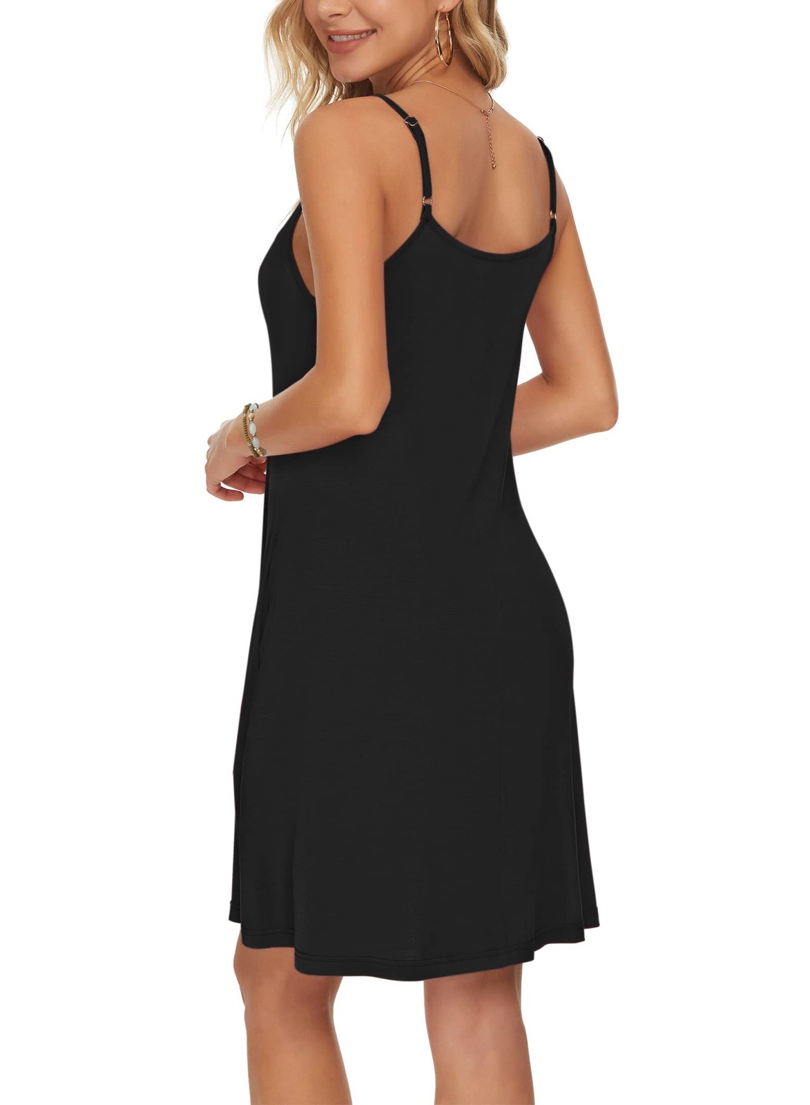 Women’s Summer Spaghetti Strap Button Down V Neck (Variety Sizes And Colors)