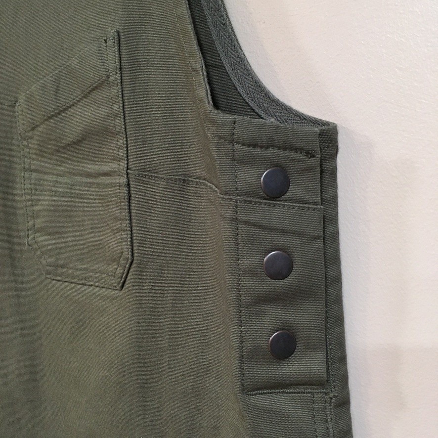 Duluth Trading Flex Fire Hose Apron Dress Womens XS Green Utility Garden Overall