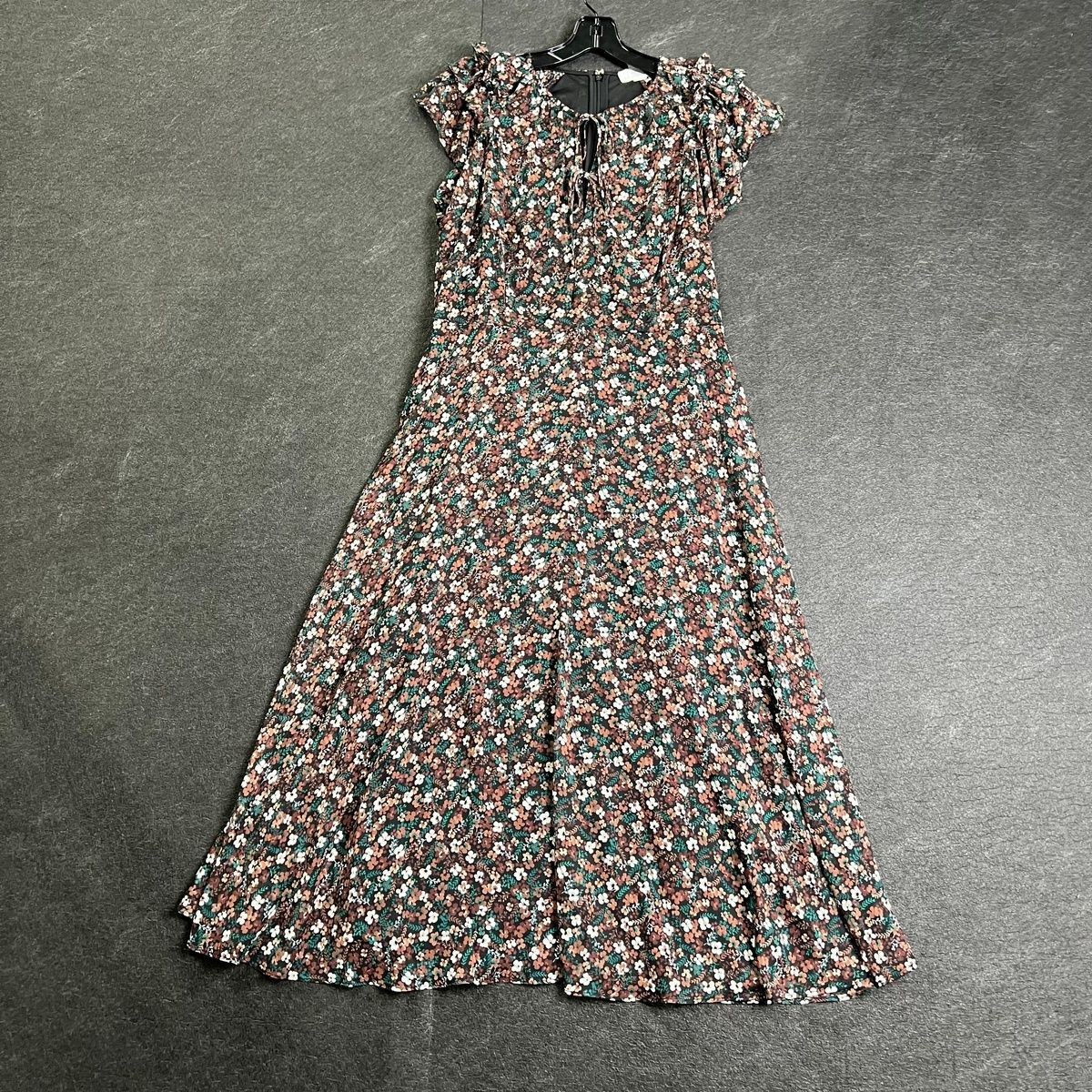 HARPER ROSE Flare Sleeve Dress Women’s Size 10 Black Multi