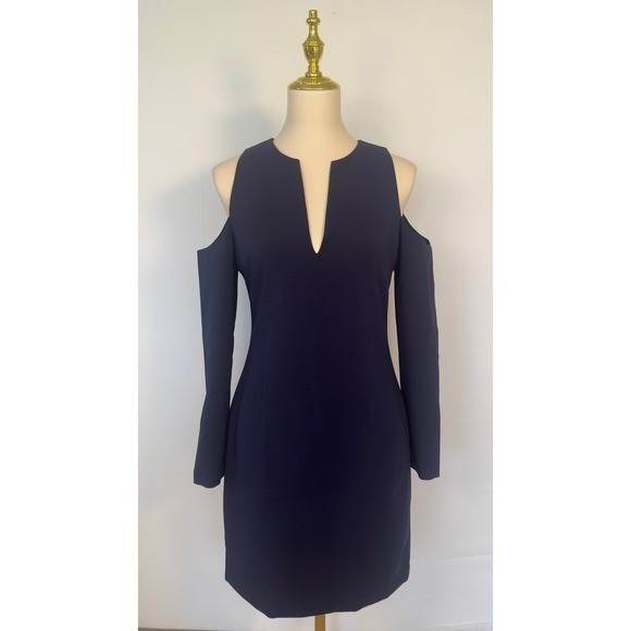 Alice + Olivia Sapphire Blue Cold Shoulder Mini Dress Size 8 NWT
