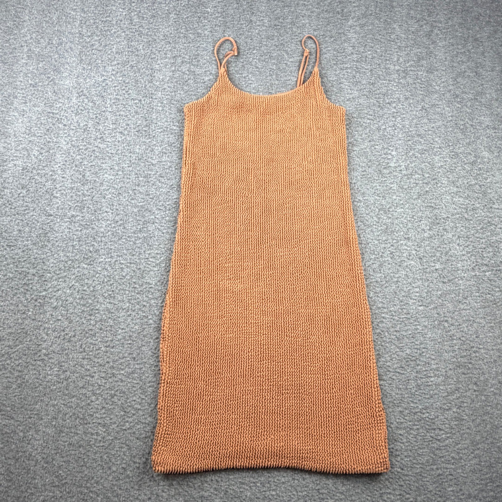 Z Supply Women’s XS/S Smocked Knit Mini Dress Terracotta Orange ZD241342
