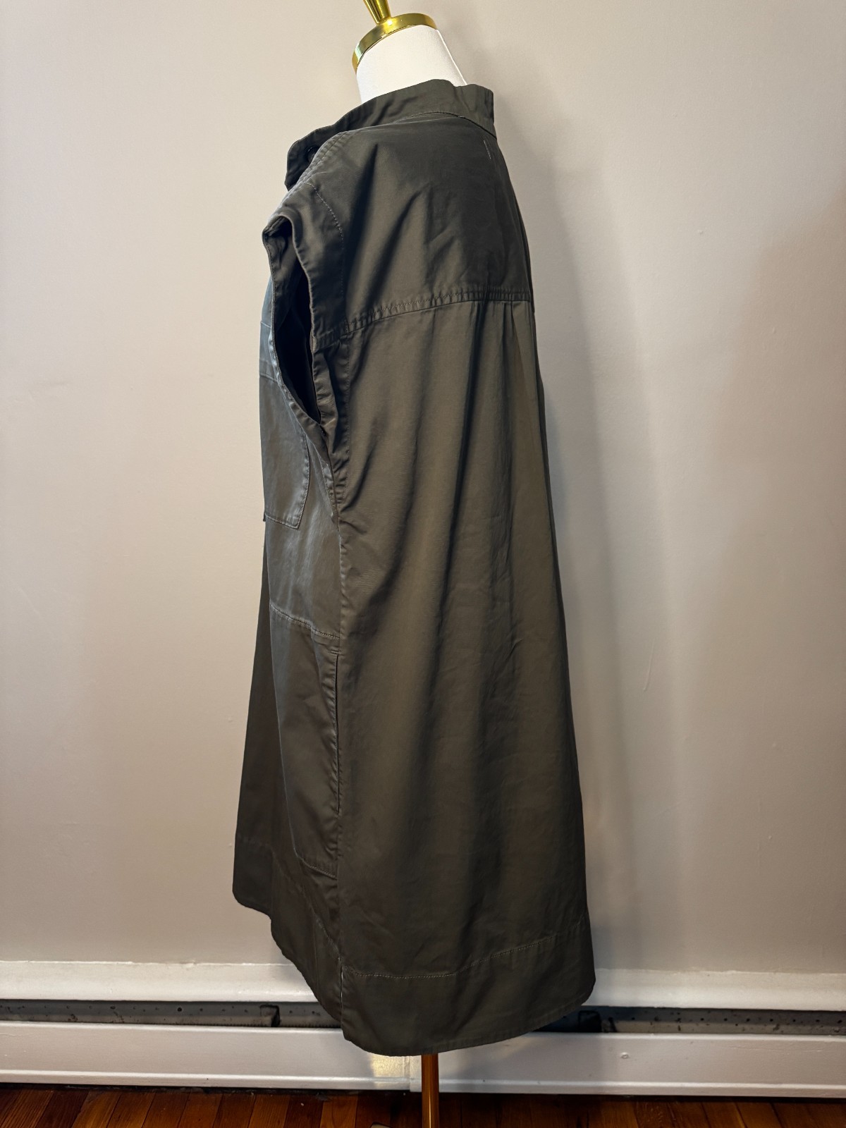 EVERLANE 2026 Easy Workwear Dress Olive Green Oversized Women’s Size Small