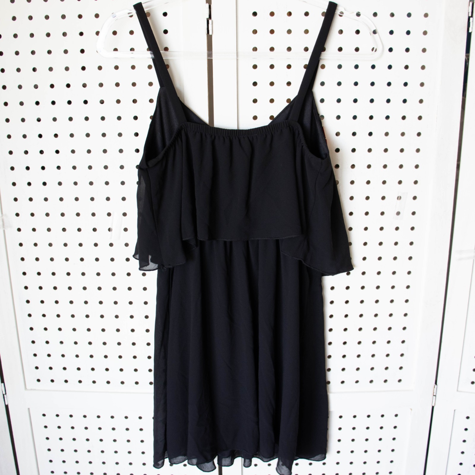 Sequin Hearts Junior Womens SIZE S Black Sequin Mini Spaghetti Strap Party Dress