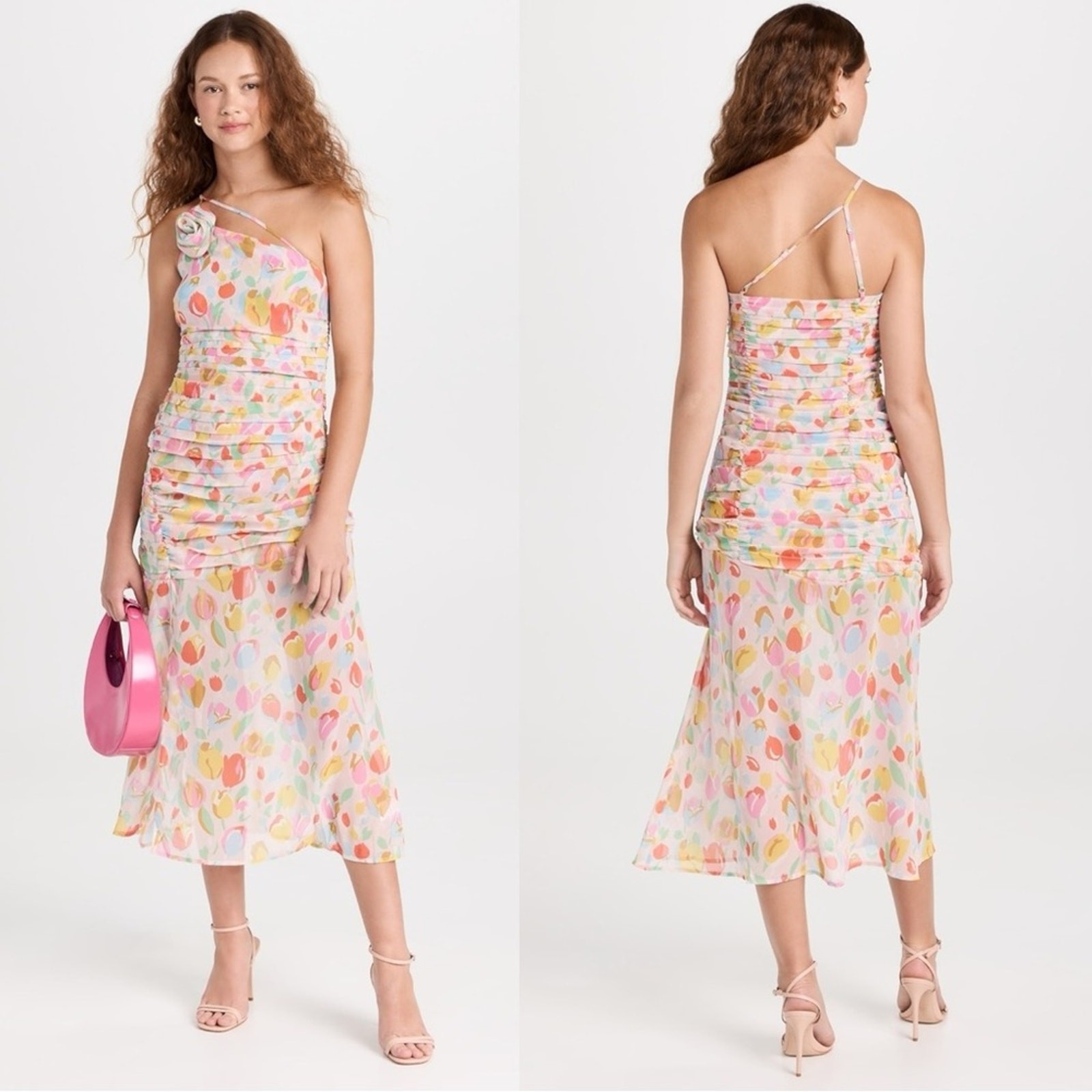 For Love & Lemons Desmona Floral Midi Dress Size Small NWT Dainty Coquette