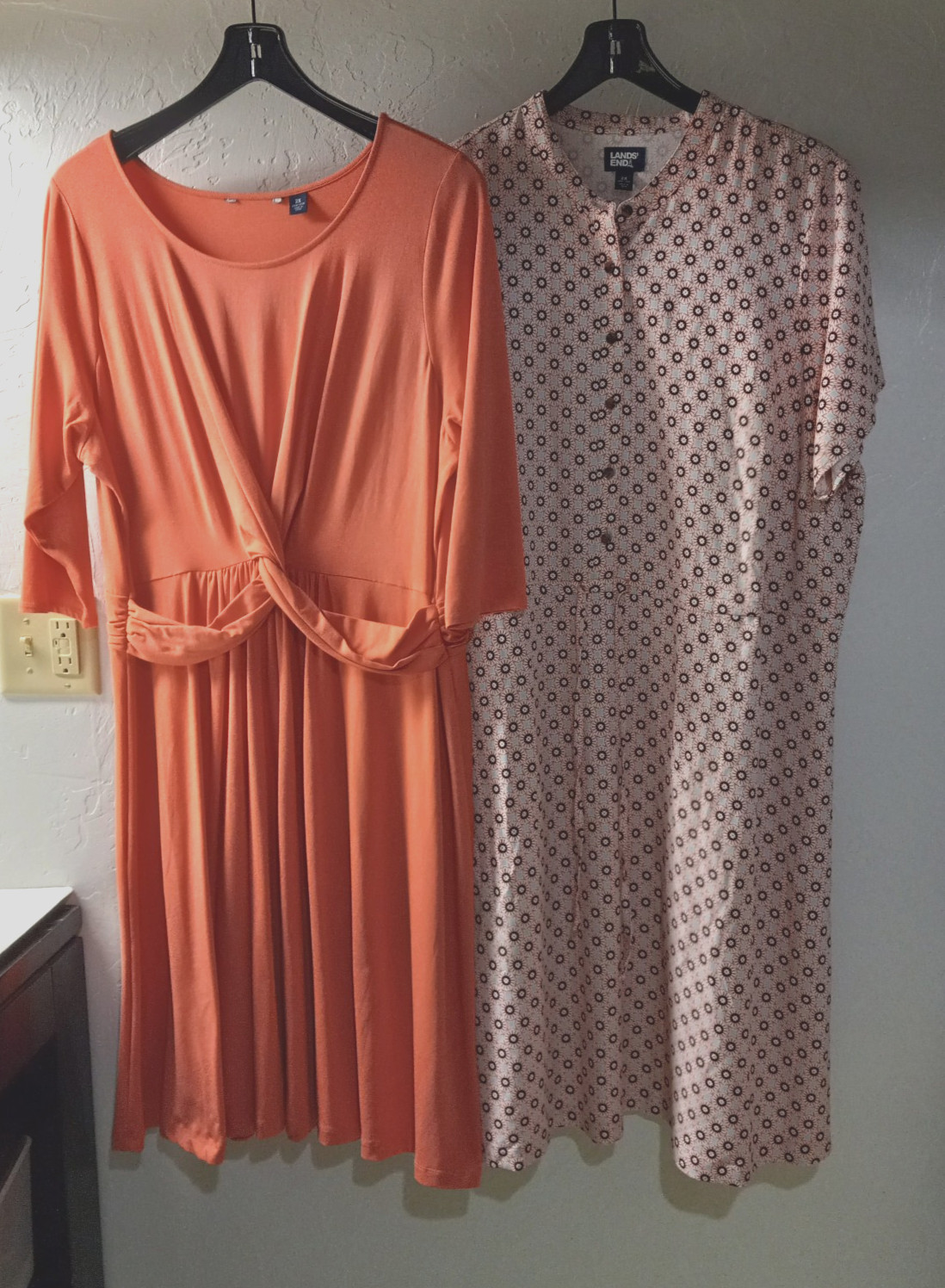2 – NEW Lands’ End Midi Dresses both size 2X (20W-22W) NWOT