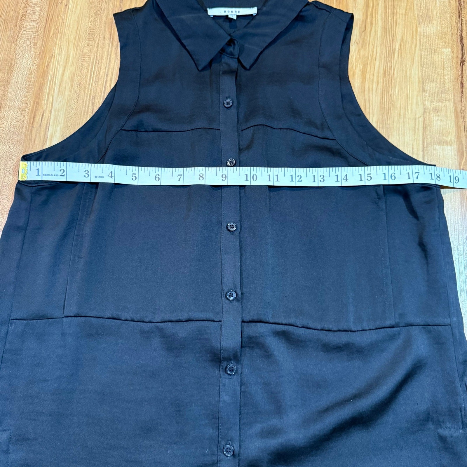 RO&DE Black Tunic Top Sleeveless Button Down Shirtdress LBD Size S