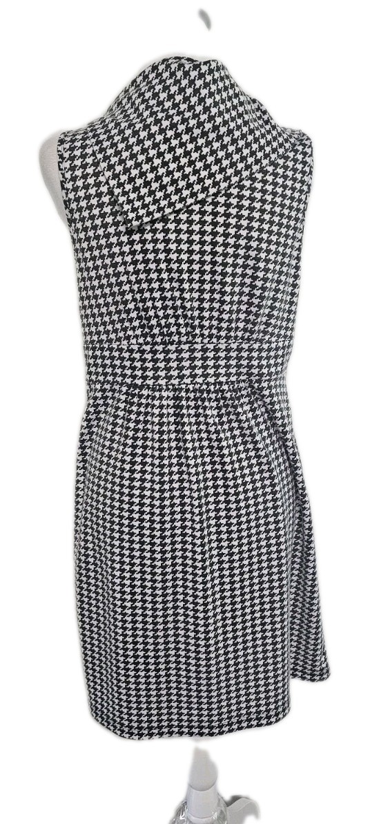 no tags Black And White Sleeveless Houndstooth Dress Pull Over Stretch Size S