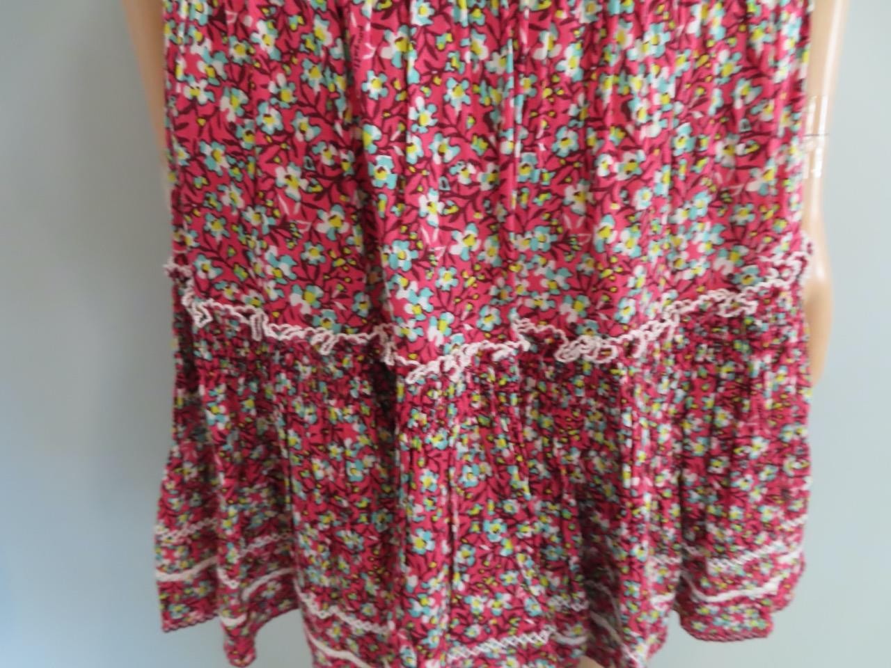 NWT Poupette St Barth Pink Paquerette Anais V Mini Dress Size L