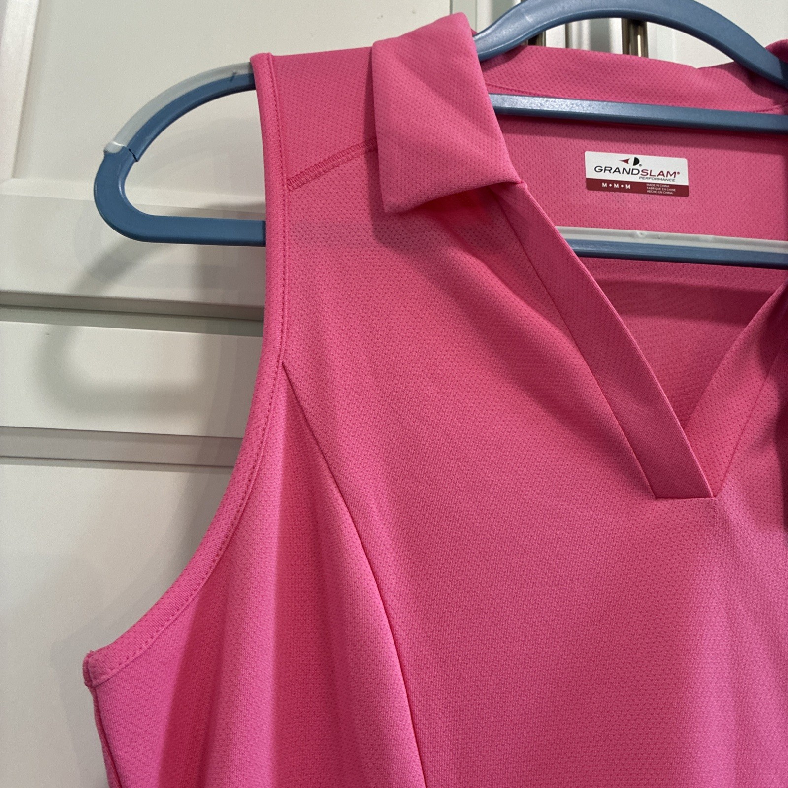 NWT Grand Slam Performance Pink Sleeveless 50 UPF Golf Dress Pockets Size M