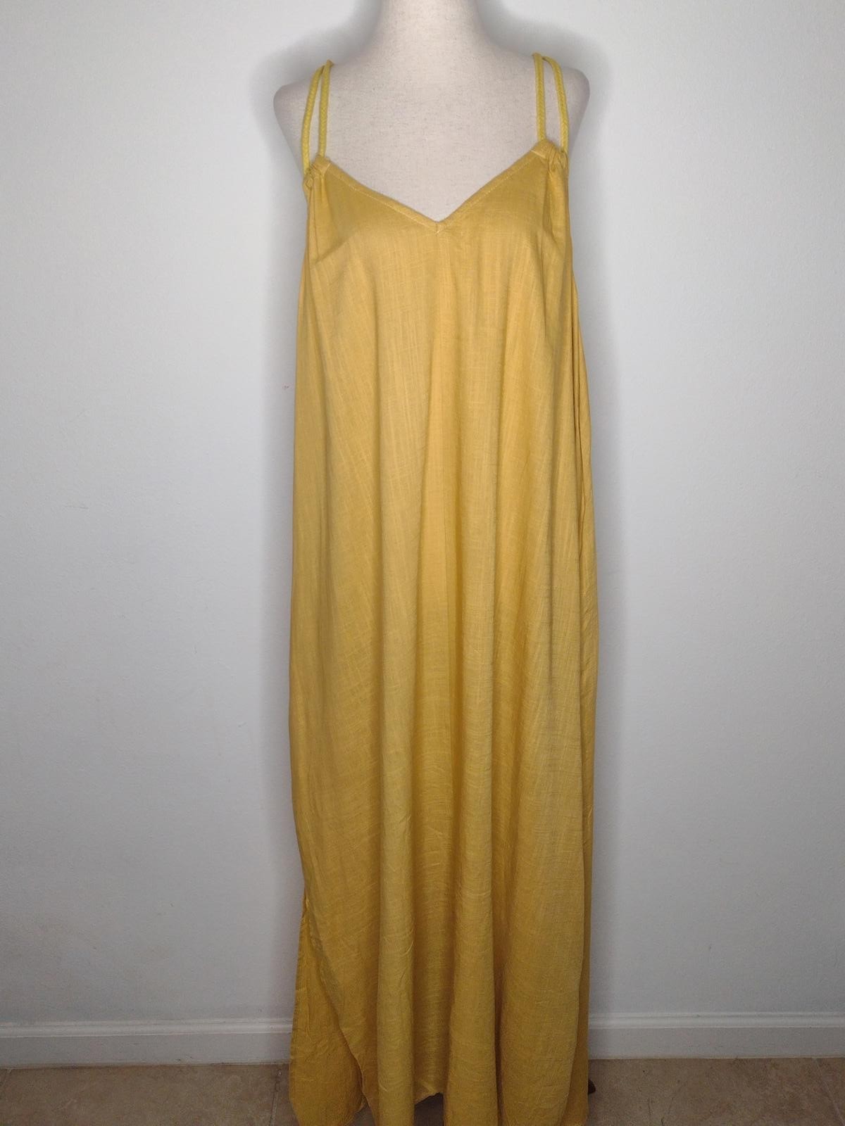 NWT Suzanne Betro Women’s Gold/Rope Strap Maxi Dress Size 3X