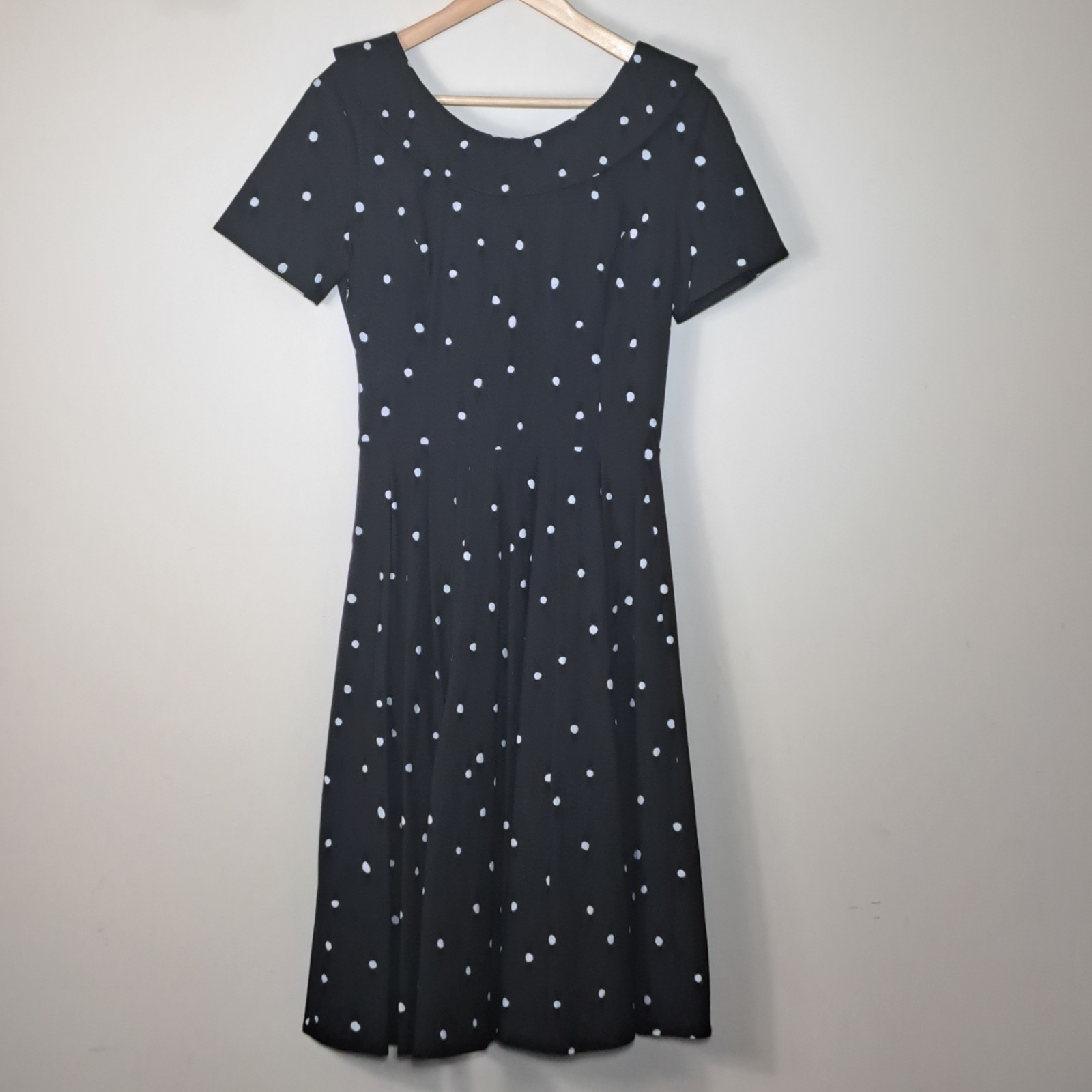 Women’s Gown Town Retro & Classic Polka Dot Bow Back Dress NWT Size Medium