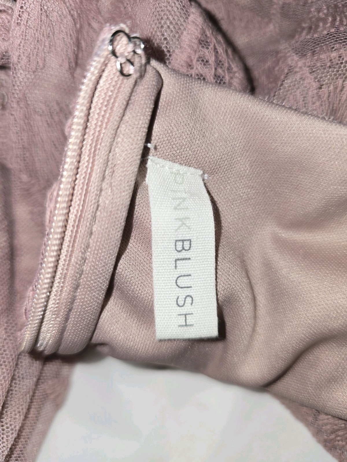 Pink Blush Womens Dusty Rose Mauve Embroidered Mesh Lined Maxi Dress Med