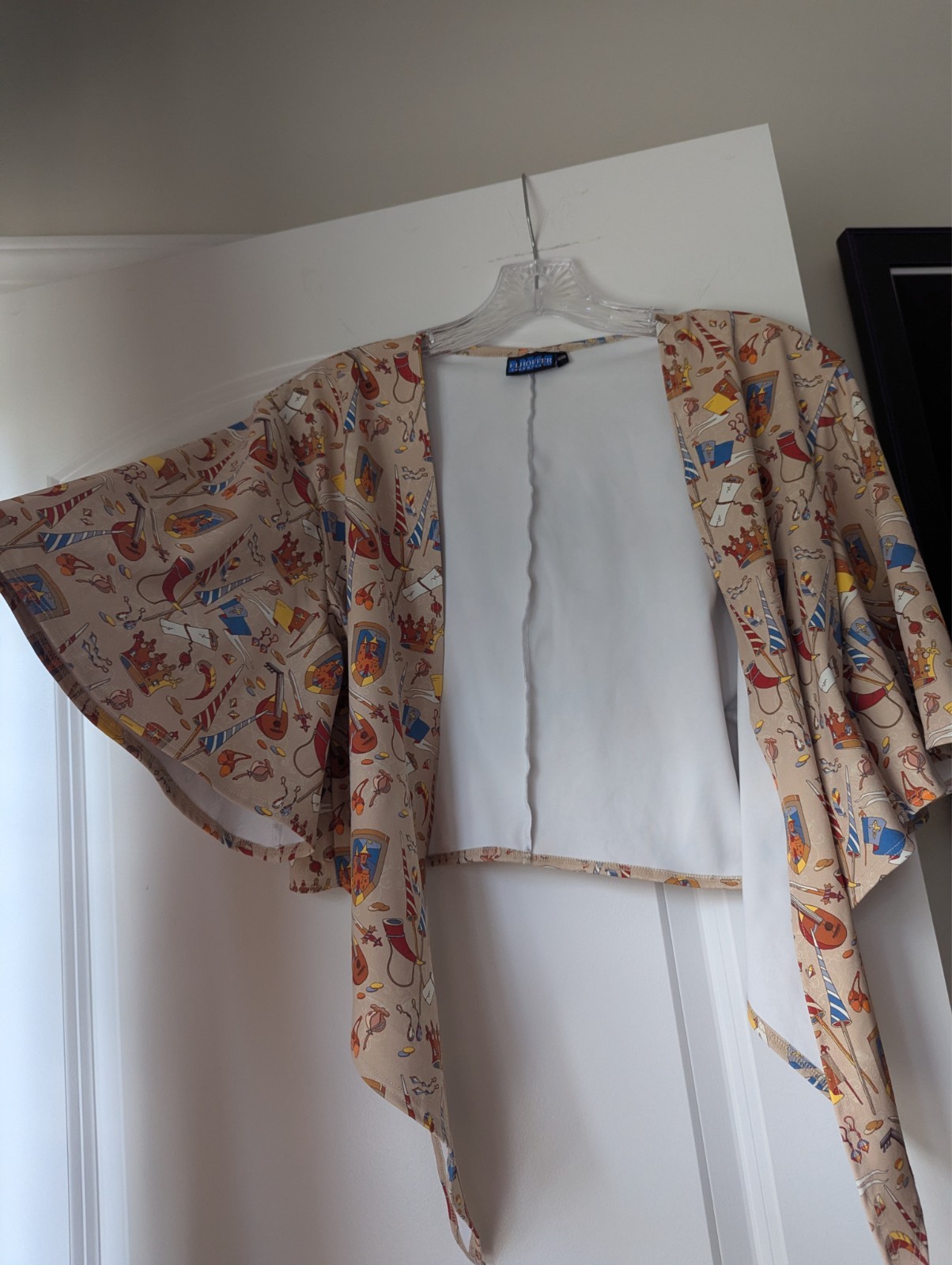 XL-2X Elhoffer Design Essentials Mary Anne Wrap Top Joust Flutter Sleeve