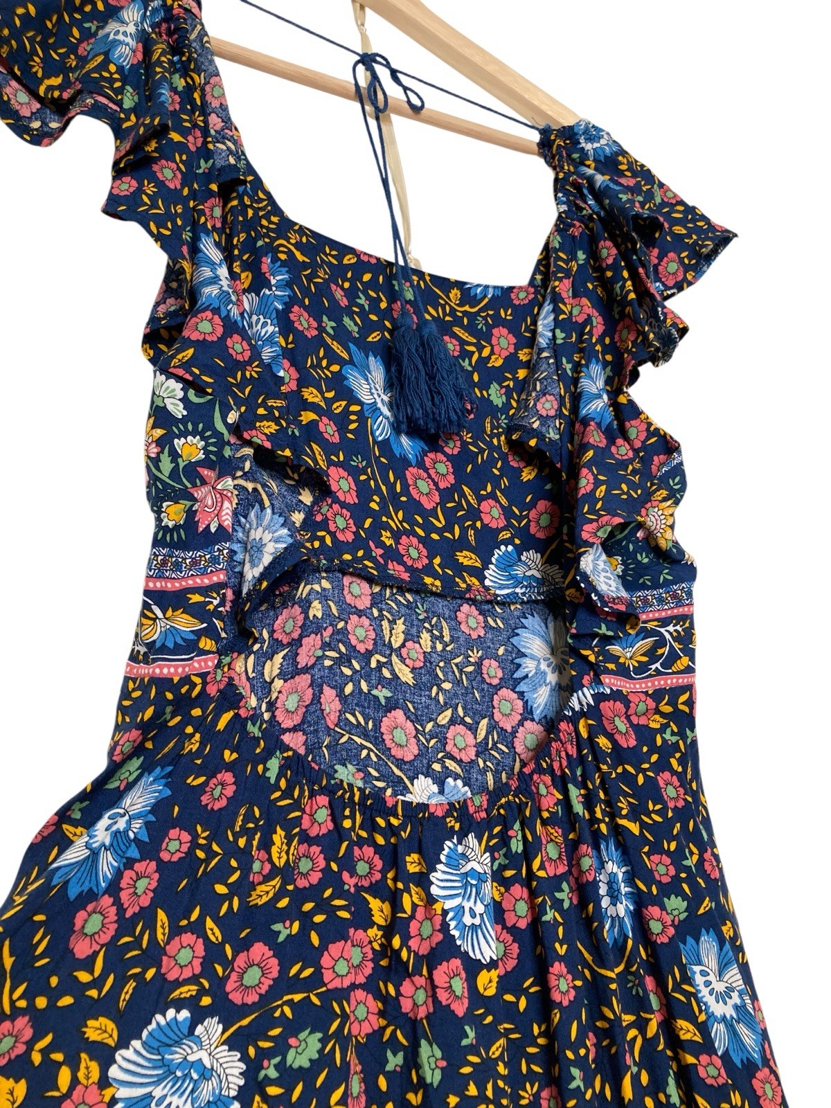 Free People + Spell and the Gypsy Collective Folk Town Floral Boho Maxi Dress L