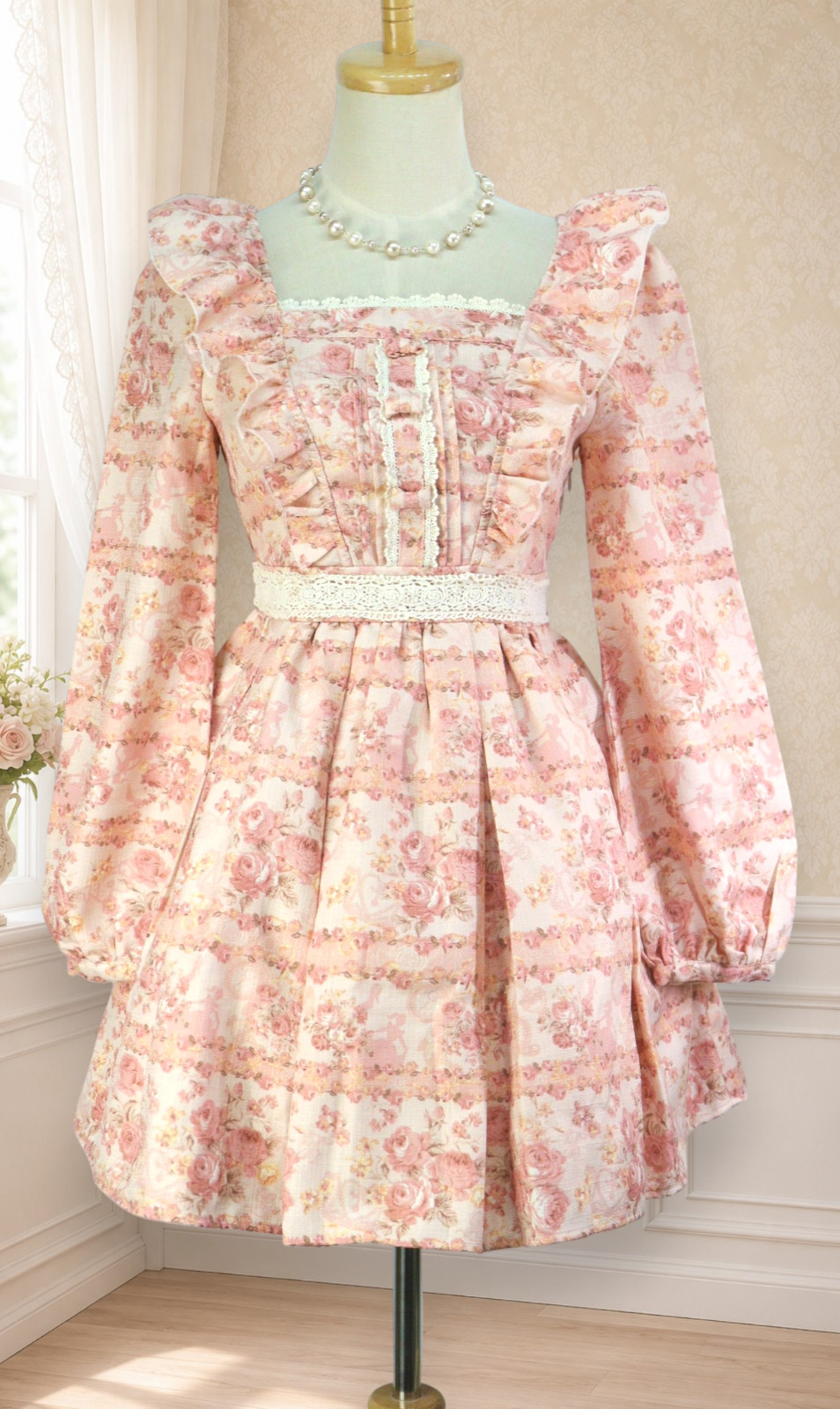 Liz Lisa Pink Floral Lolita Mini Dress 418 0341