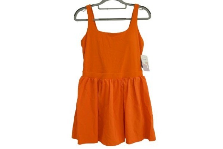 NEW JoyLab Active Dress Built-In Shorts Moisture Wicking Tame Tangerine Size S