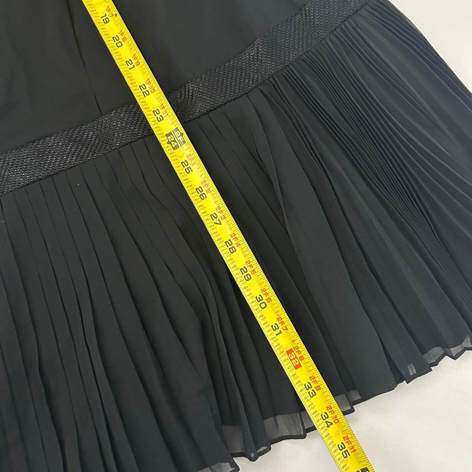 Rag & Bone Mini Dress Women 6 Black Silk Blend Pleated Draped Drop Waist LBD