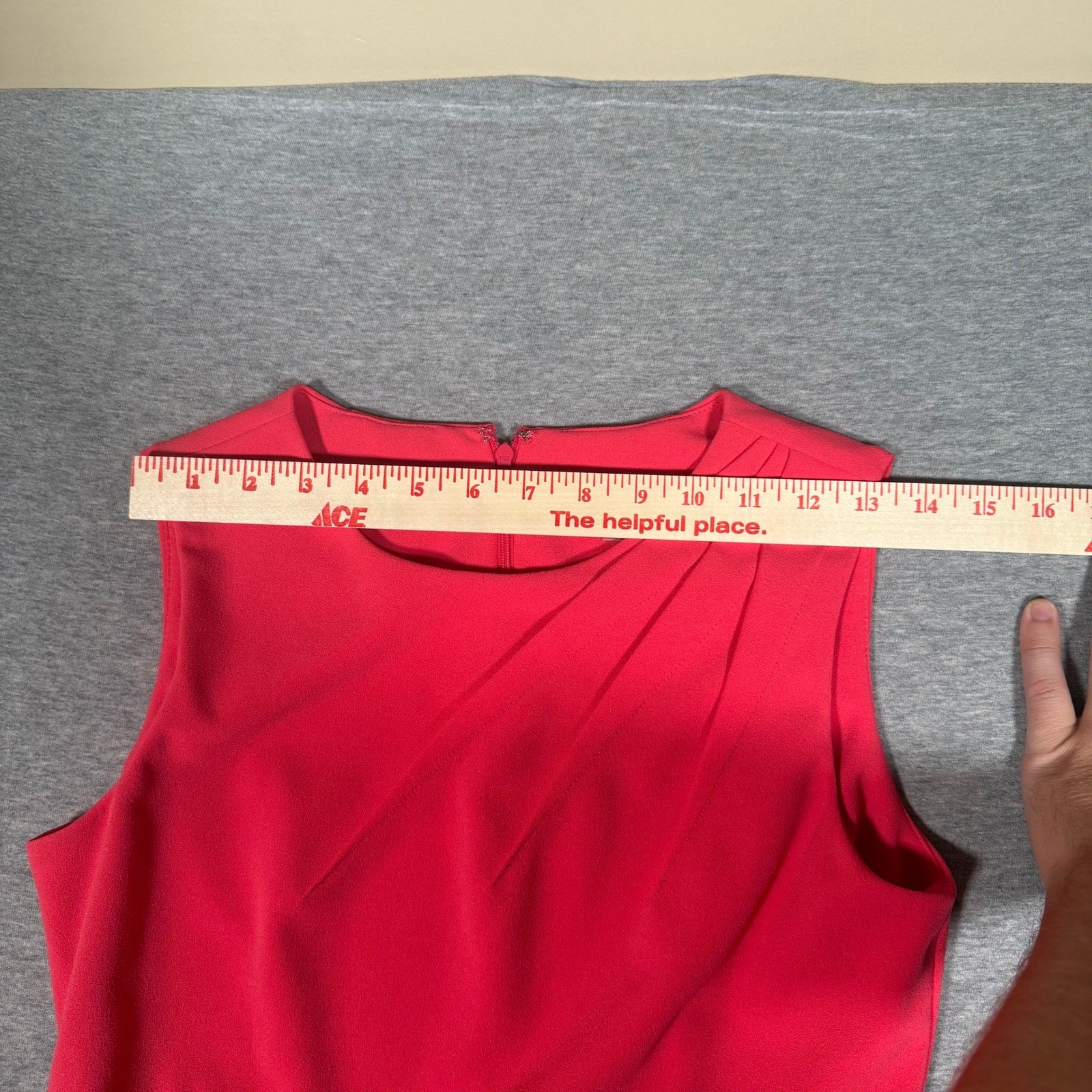 Calvin Klein Womens Pink Pleated Sleeveless Sheath Dress Size 4 Crepe Cocktail