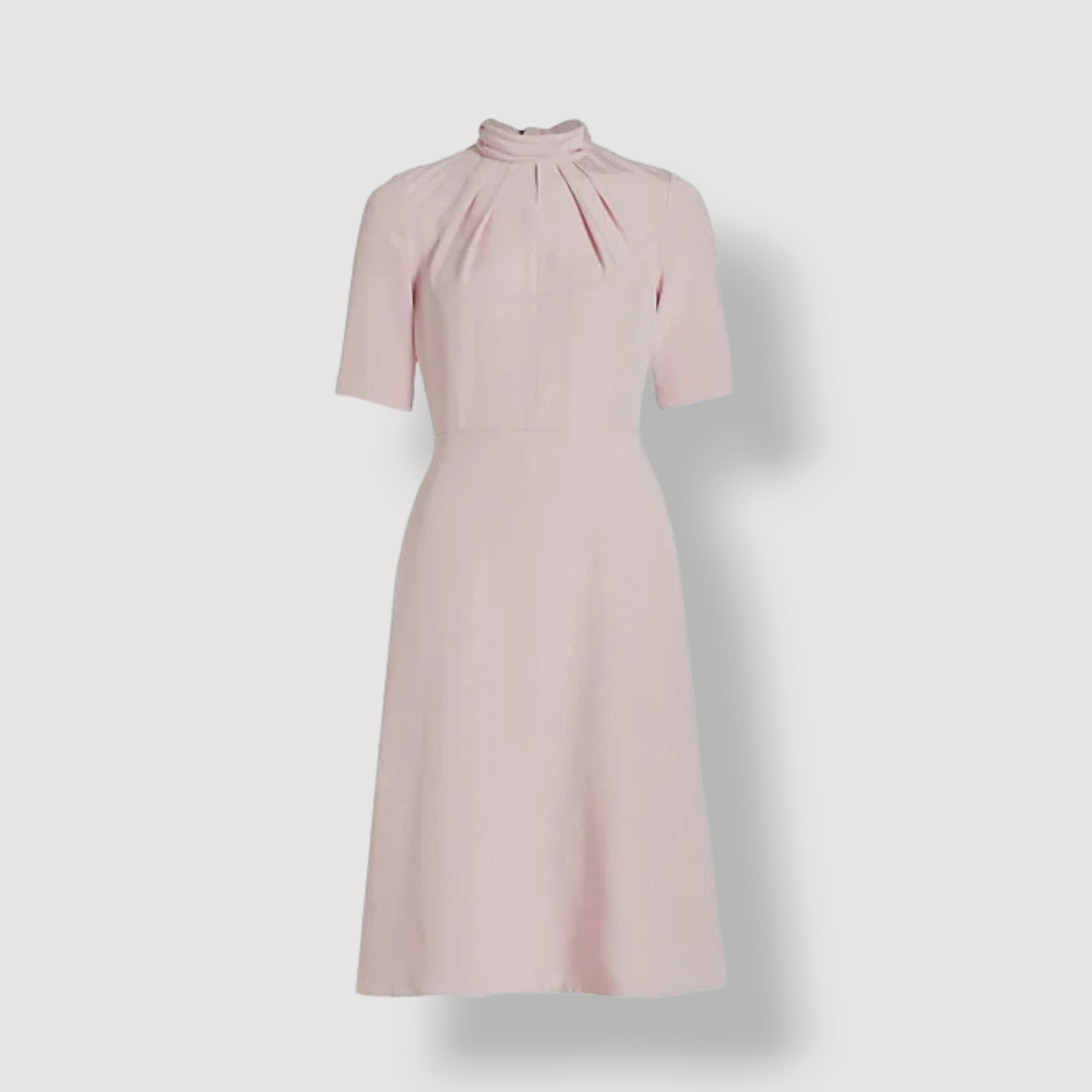 $1590 Adam Lippes Women’s Pink Draped Silk Crepe MIDI Dress Size 8