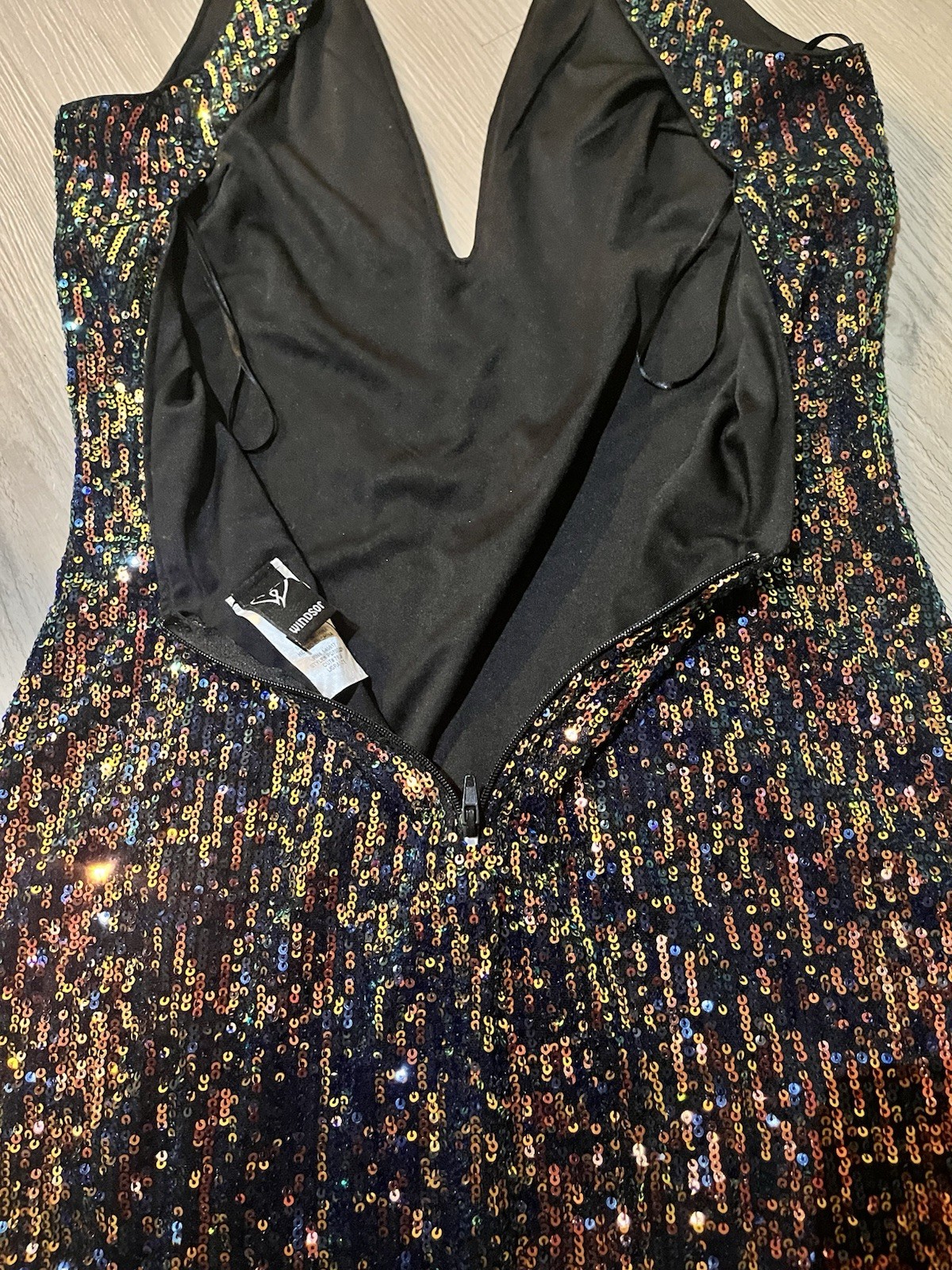 “Color Spectrum Sequin Party Dress