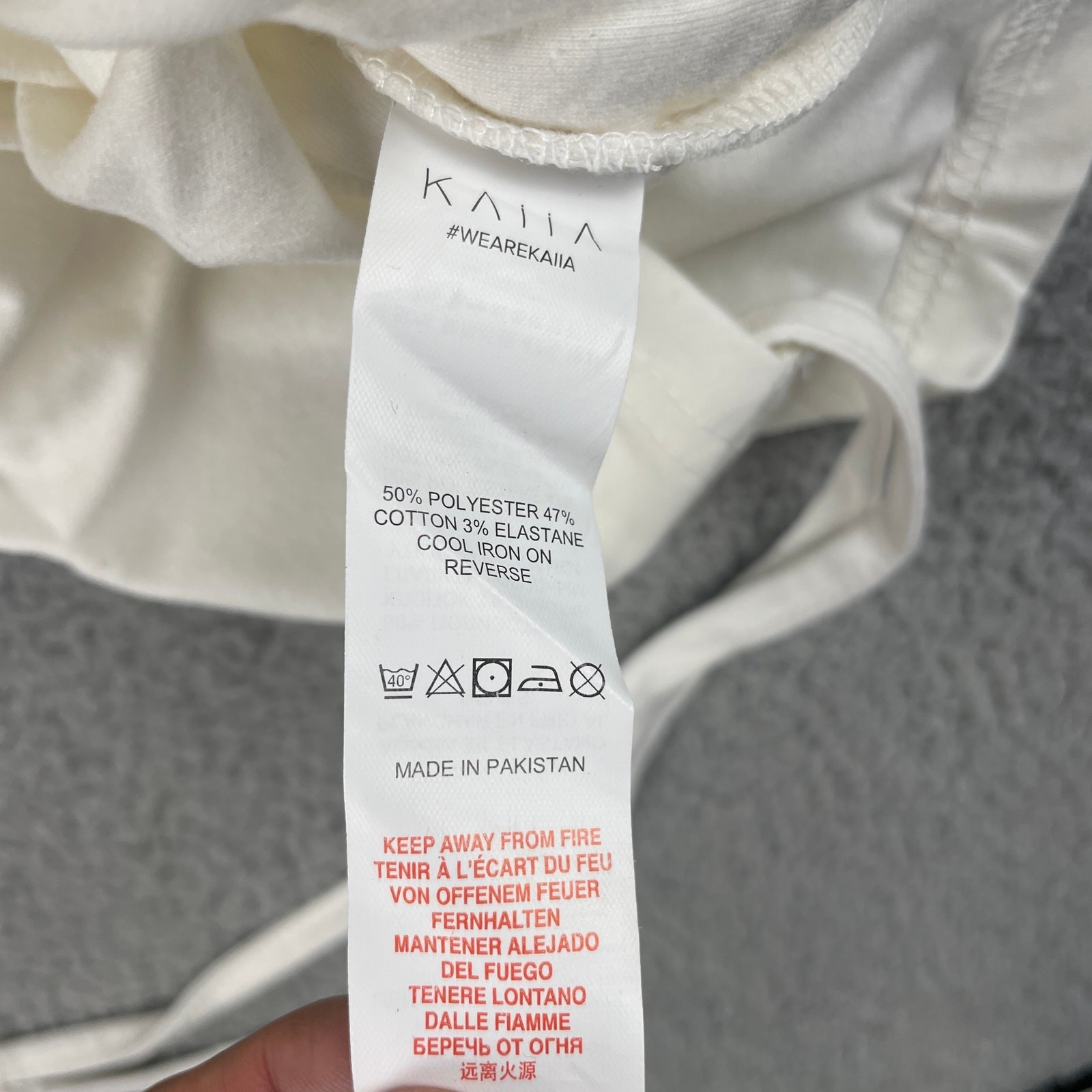 Kaiia Women’s US 6 White Polyester Cotton Elastane Bodycon Mini T-Shirt Dress