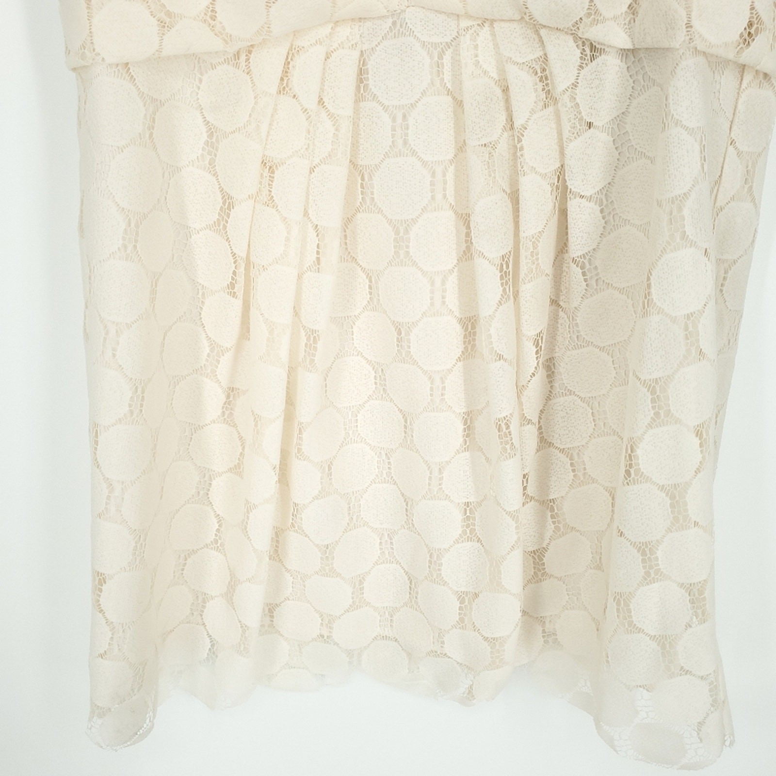 Ali Ro Dot Lace Knot-Front Sleeveless Off White Dress Size 6 NWT