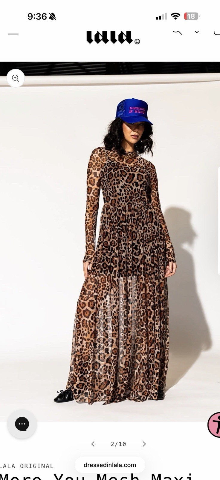Dressed in Lala More You Mesh Maxi Dress in Macro Leopard Small