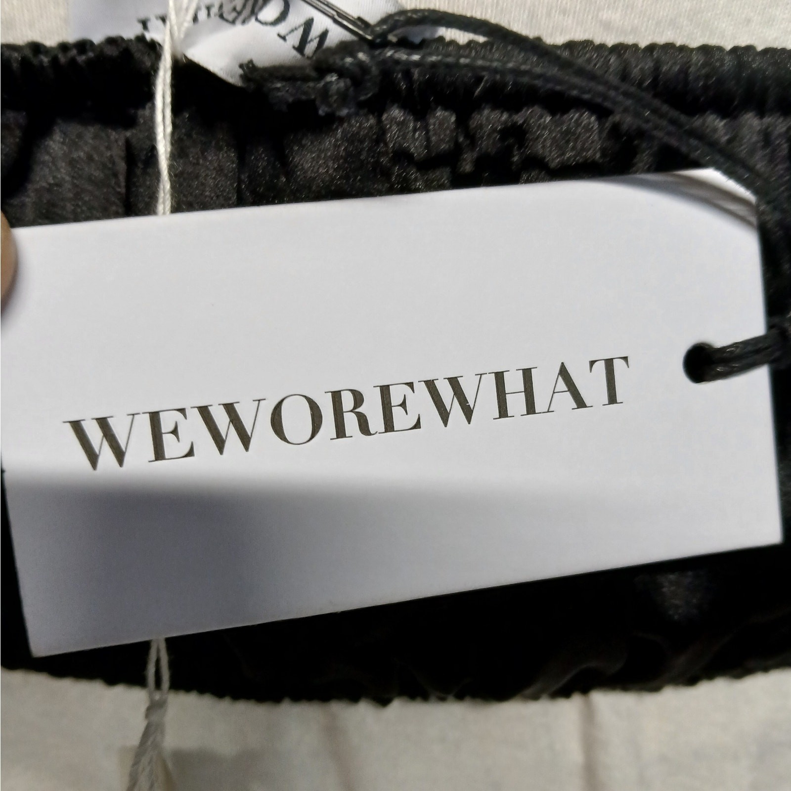 WeWoreWhat Womens Dress Size Small Black Satin Cut Out Midi Romantic Night Out