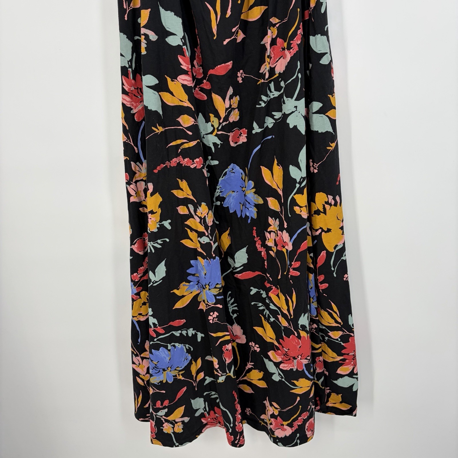 Pact Fit And Flare Crossback Maxi Dress S Nightfall Blooms Organic Boho Floral
