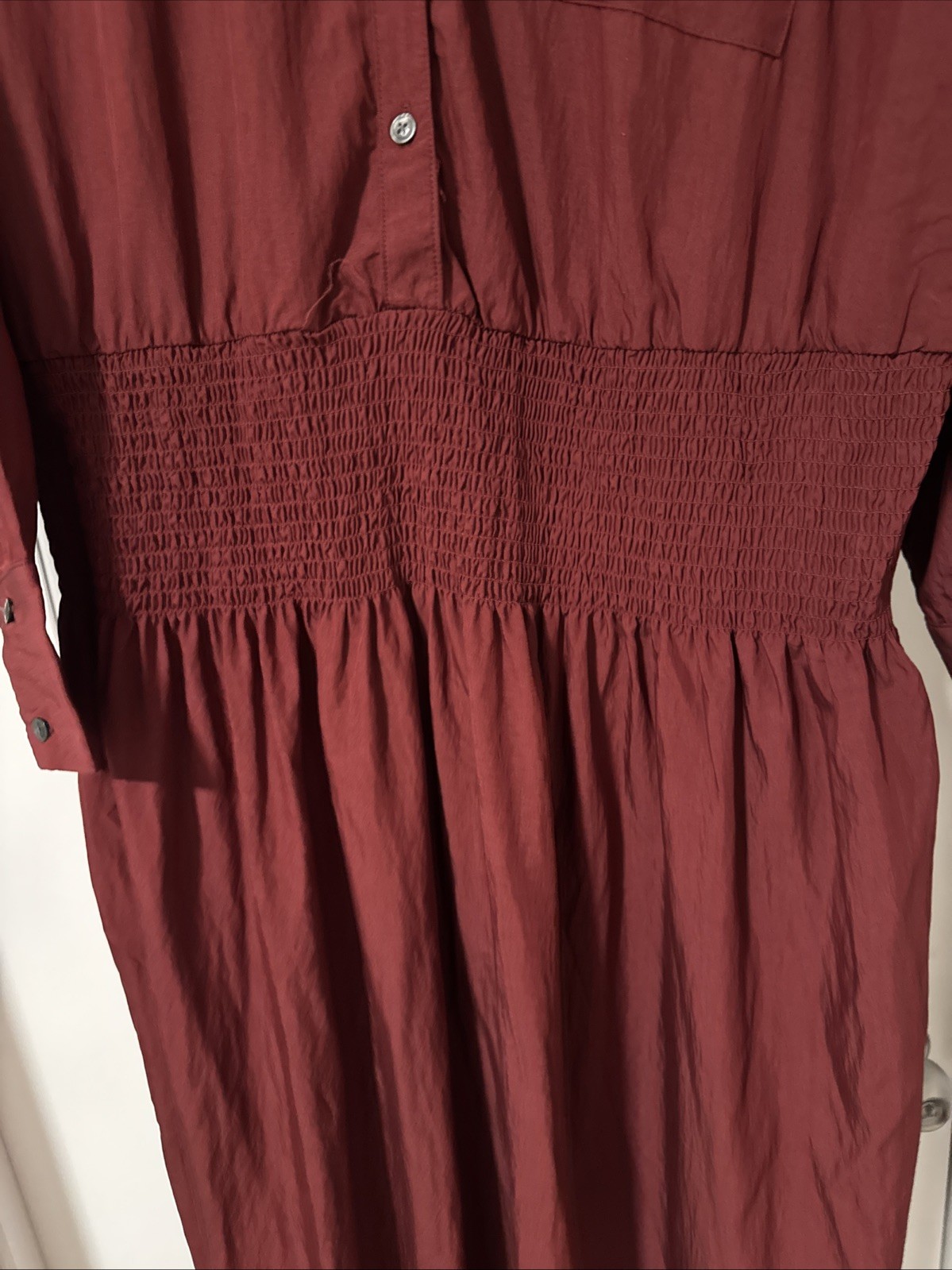 Future Collective Women’s Collared Midi Dress Burgundy Size 1X