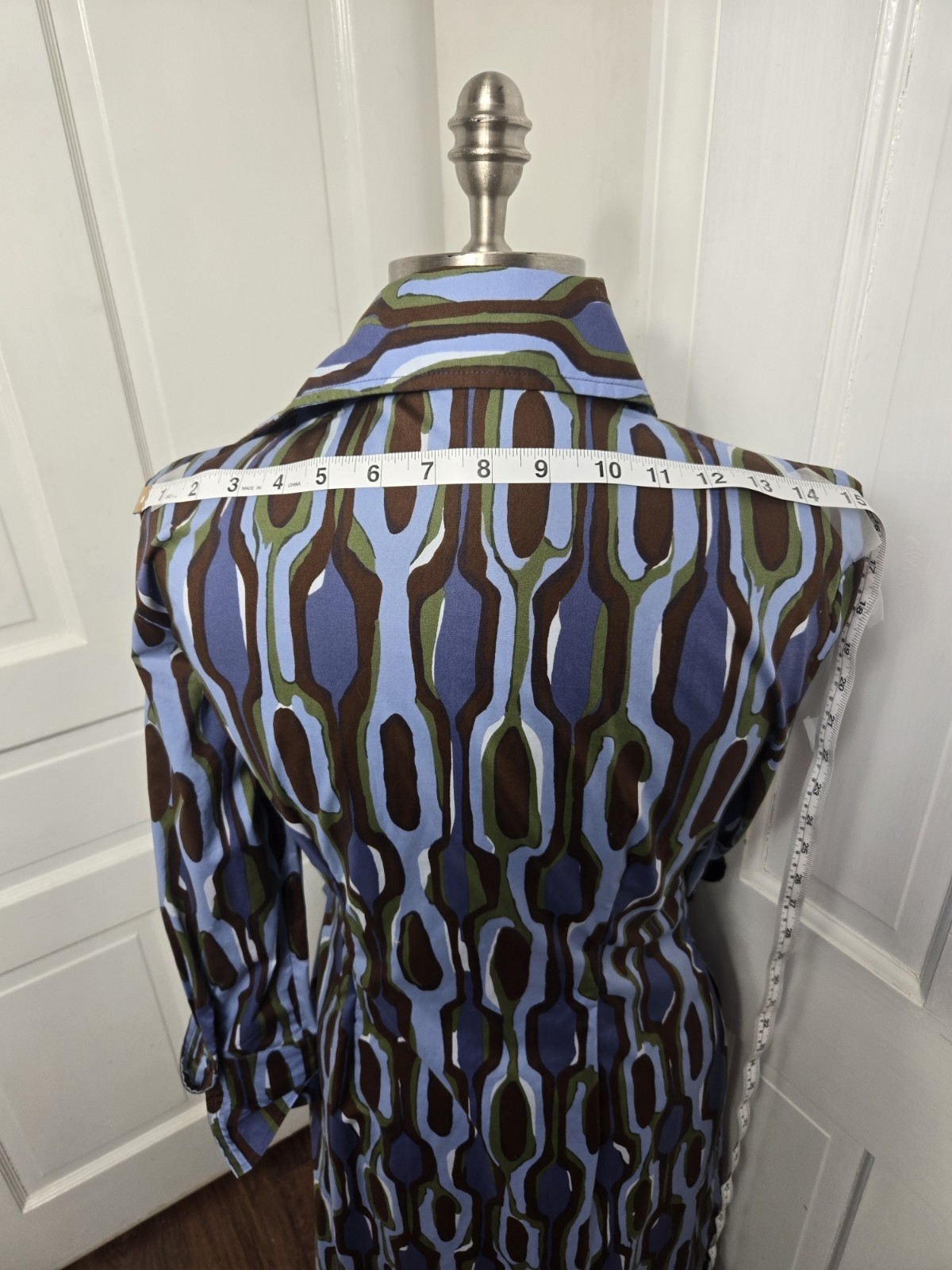 J. McLaughlin Orla Dress Size Small Blue, Brown And Green