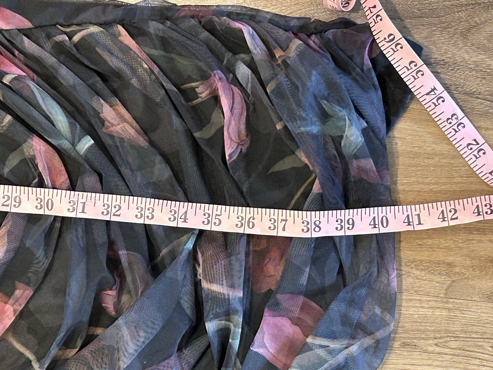 Bloomchic Black Sheer Mesh Lined Ruched Sides Stretch Dress Size 12
