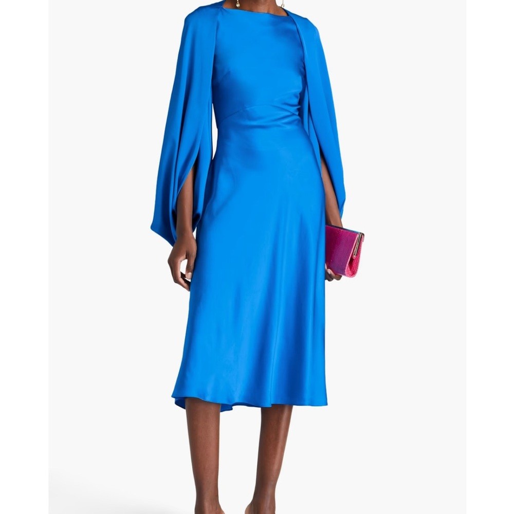 Roksanda Ilincic Vibrant Blue Long Sleeve Dress