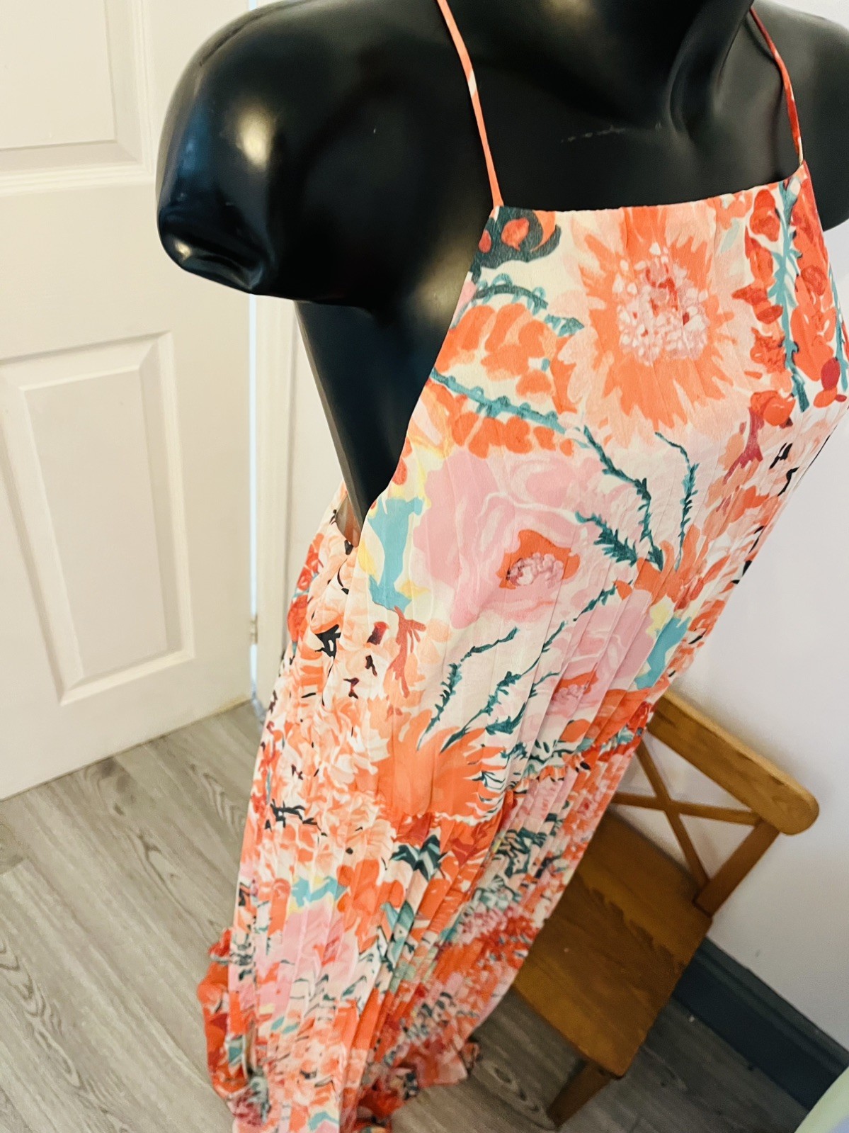 H&M Women’s beach Summer Maxi Dress sleeveless Floral Size Xl (14-16) New