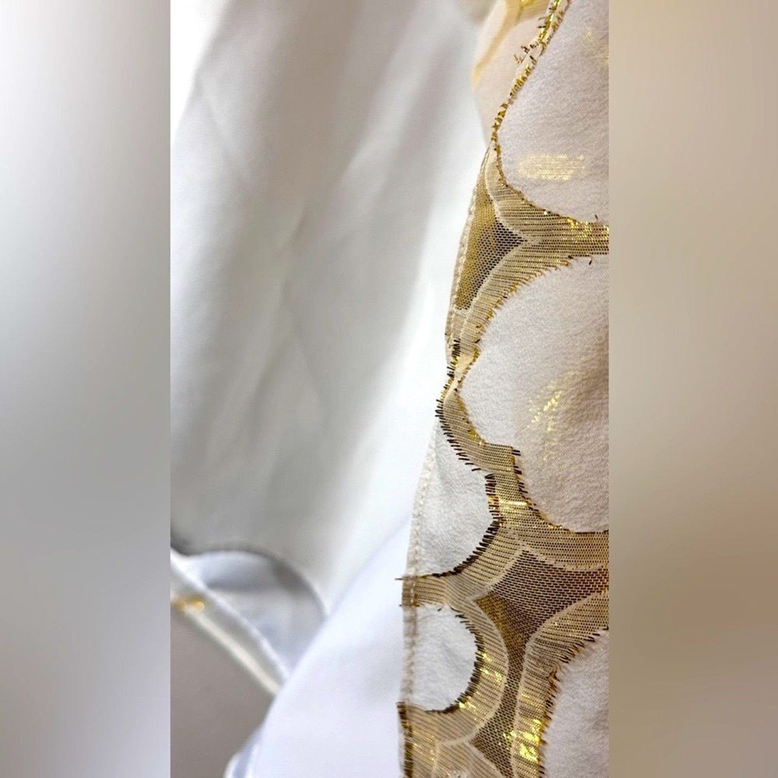 Lilly Pulitzer Silk Long Sleeve Mini Dress, Gold White, Size 2 Small