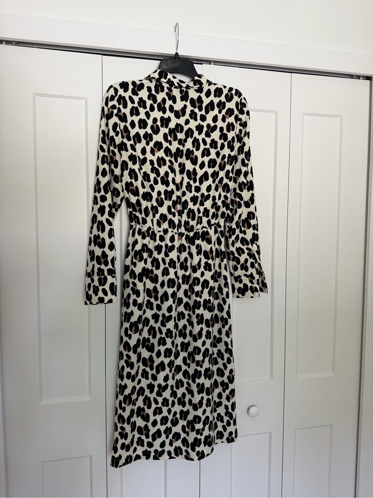 Kate Spade Leopard Print Button-Down Midi Shirt Dress